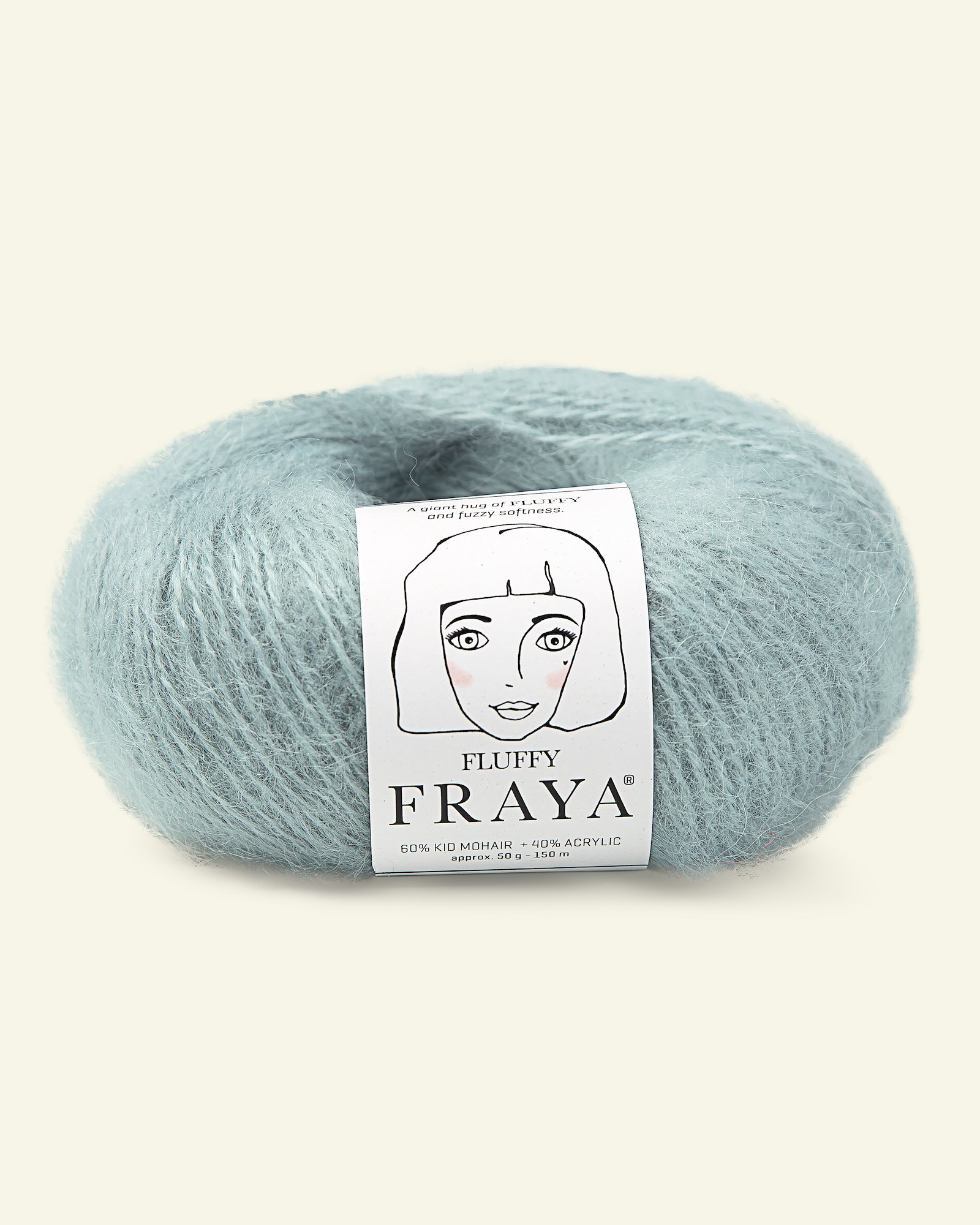 FRAYA, kid mohair mixed yarn "Fluffy", antique blue 90066334_pack