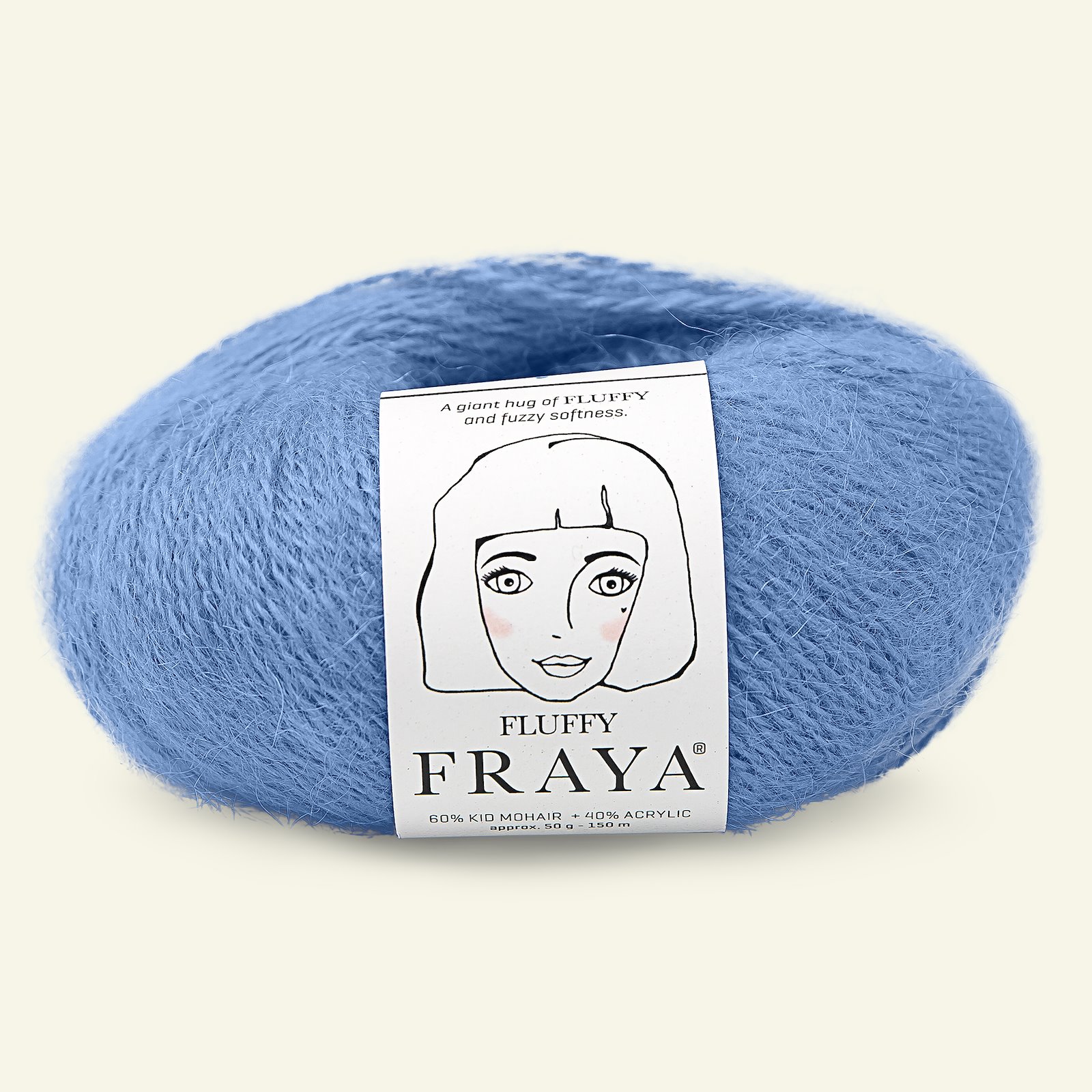 FRAYA, kid mohair mixed yarn "Fluffy", blue 90000907_pack
