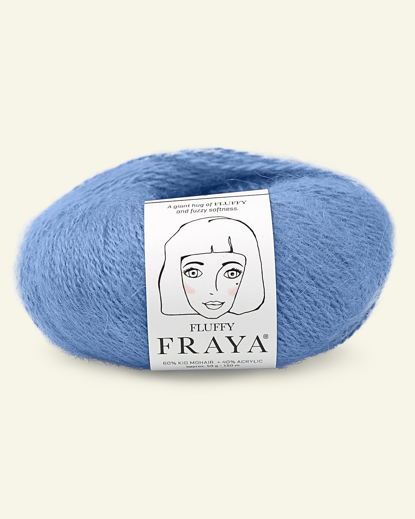 FRAYA, kid mohair mixed yarn "Fluffy", blue 90000907_pack