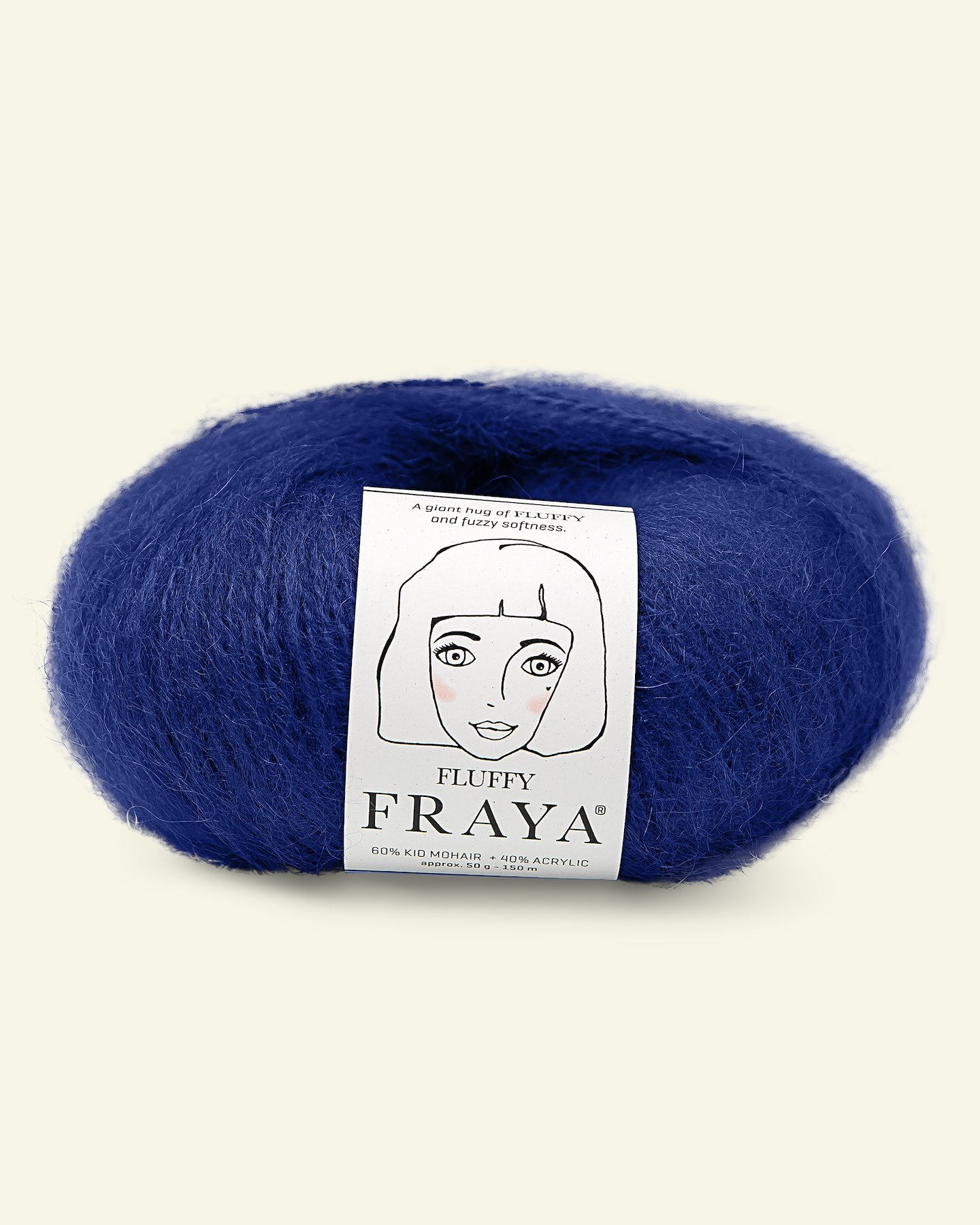 FRAYA, kid mohair mixed yarn "Fluffy", cobalt 90000910_pack