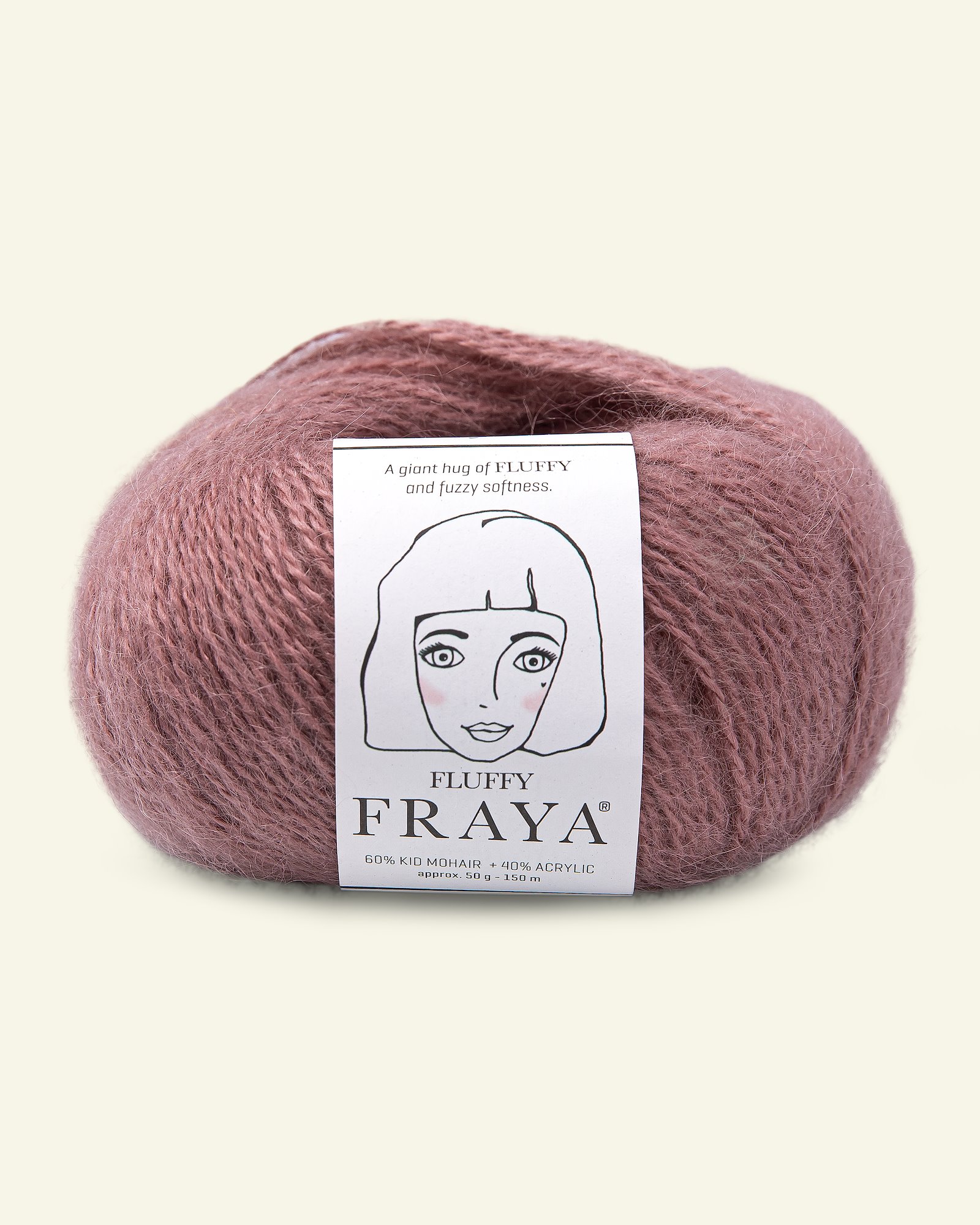 FRAYA, kid mohair mixed yarn "Fluffy", dusty heather 90066377_pack