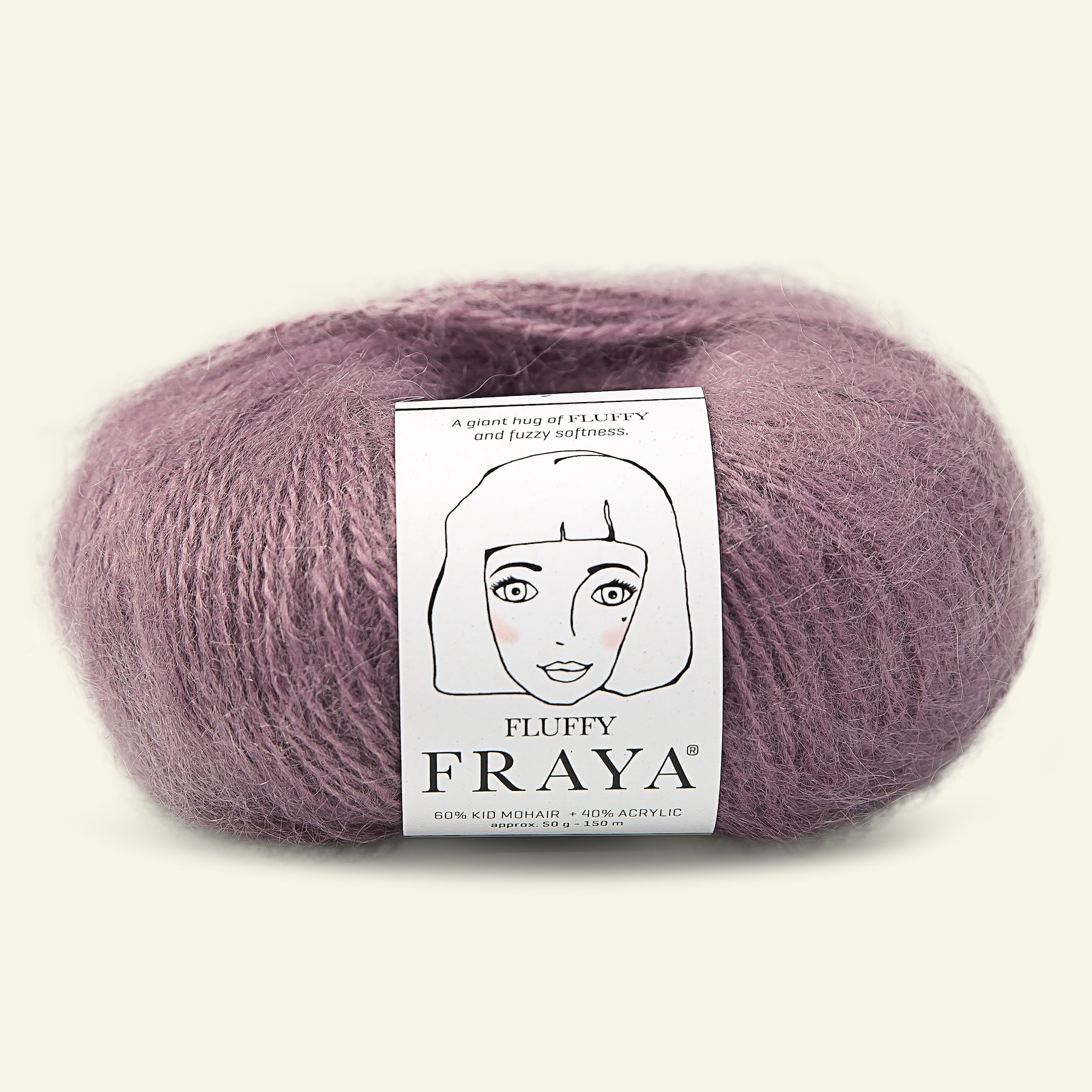 FRAYA, kid mohair mixed yarn "Fluffy", heather 90066378_pack