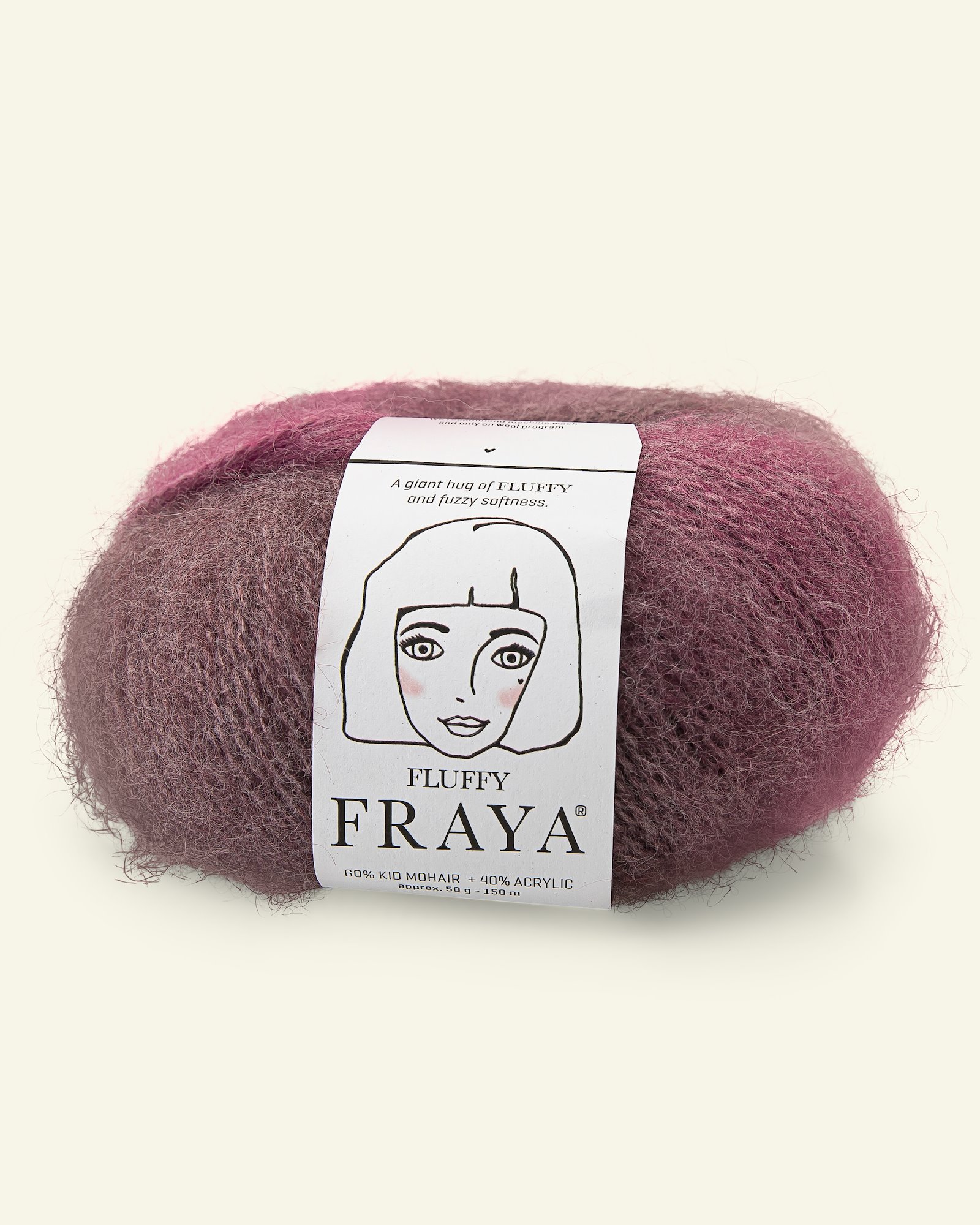 FRAYA, kid mohair mixed yarn "Fluffy", lavender mix 90000097_pack