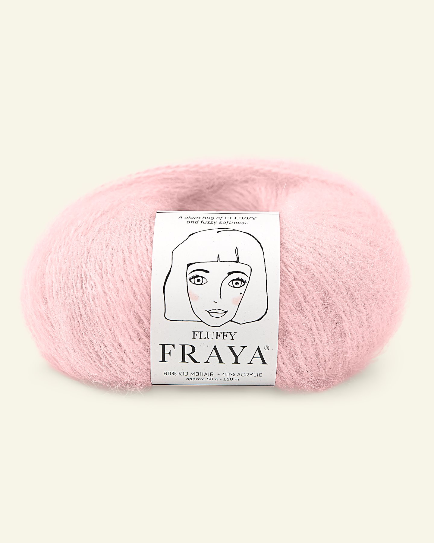 FRAYA, kid mohair mixed yarn "Fluffy", light red 90000906_pack