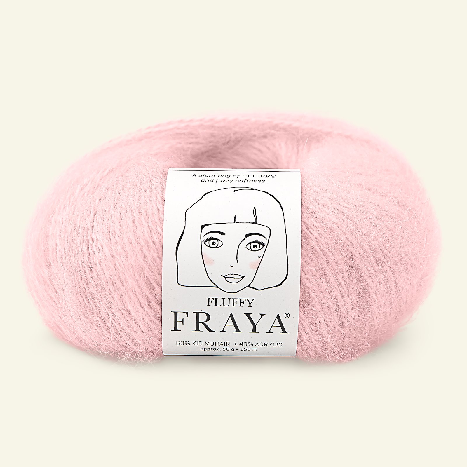 FRAYA, kid mohair mixed yarn "Fluffy", light red 90000906_pack