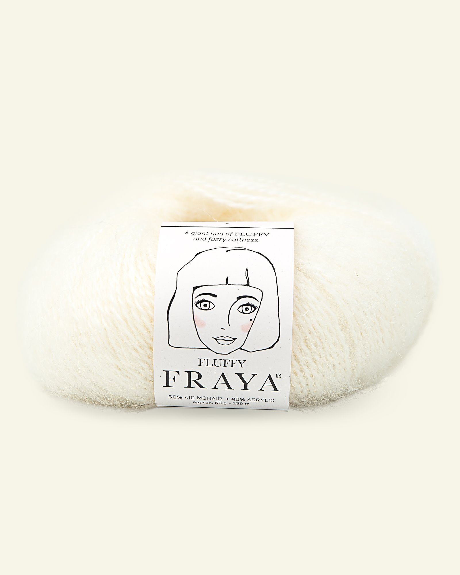 FRAYA, kid mohair mixed yarn "Fluffy", nature 90066302_pack