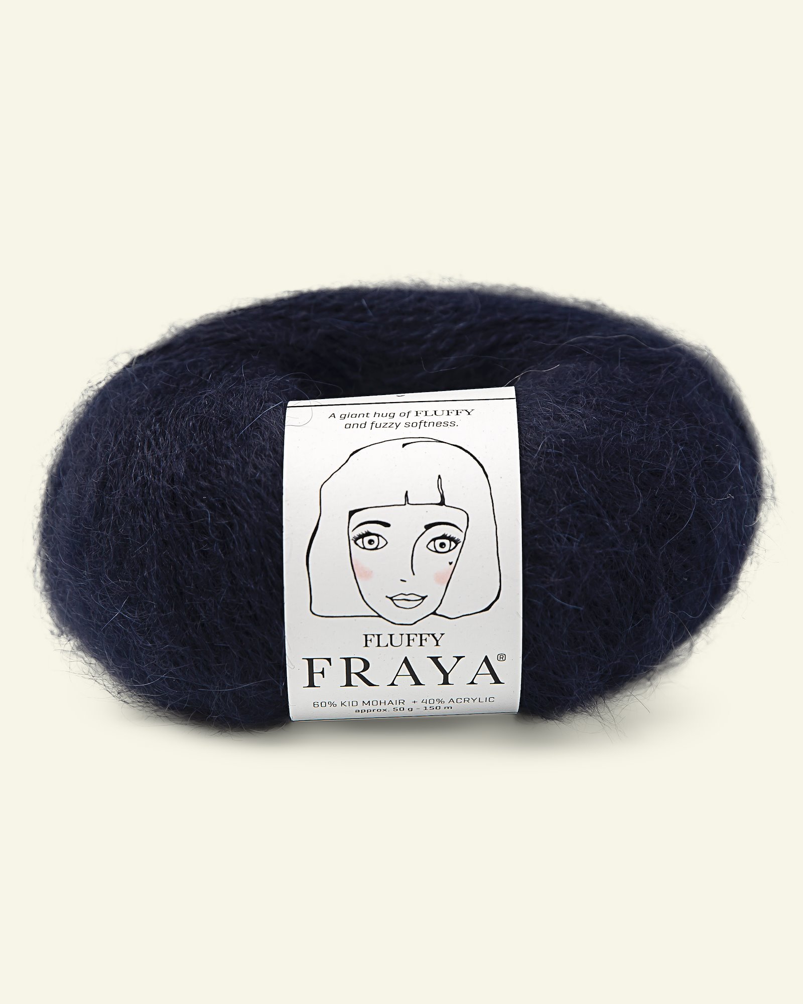 FRAYA, kid mohair mixed yarn "Fluffy", navy 90066323_pack