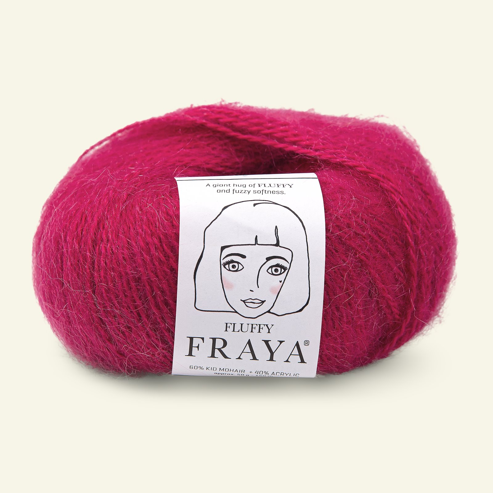 FRAYA, kid mohair mixed yarn "Fluffy", pink 90066310_pack