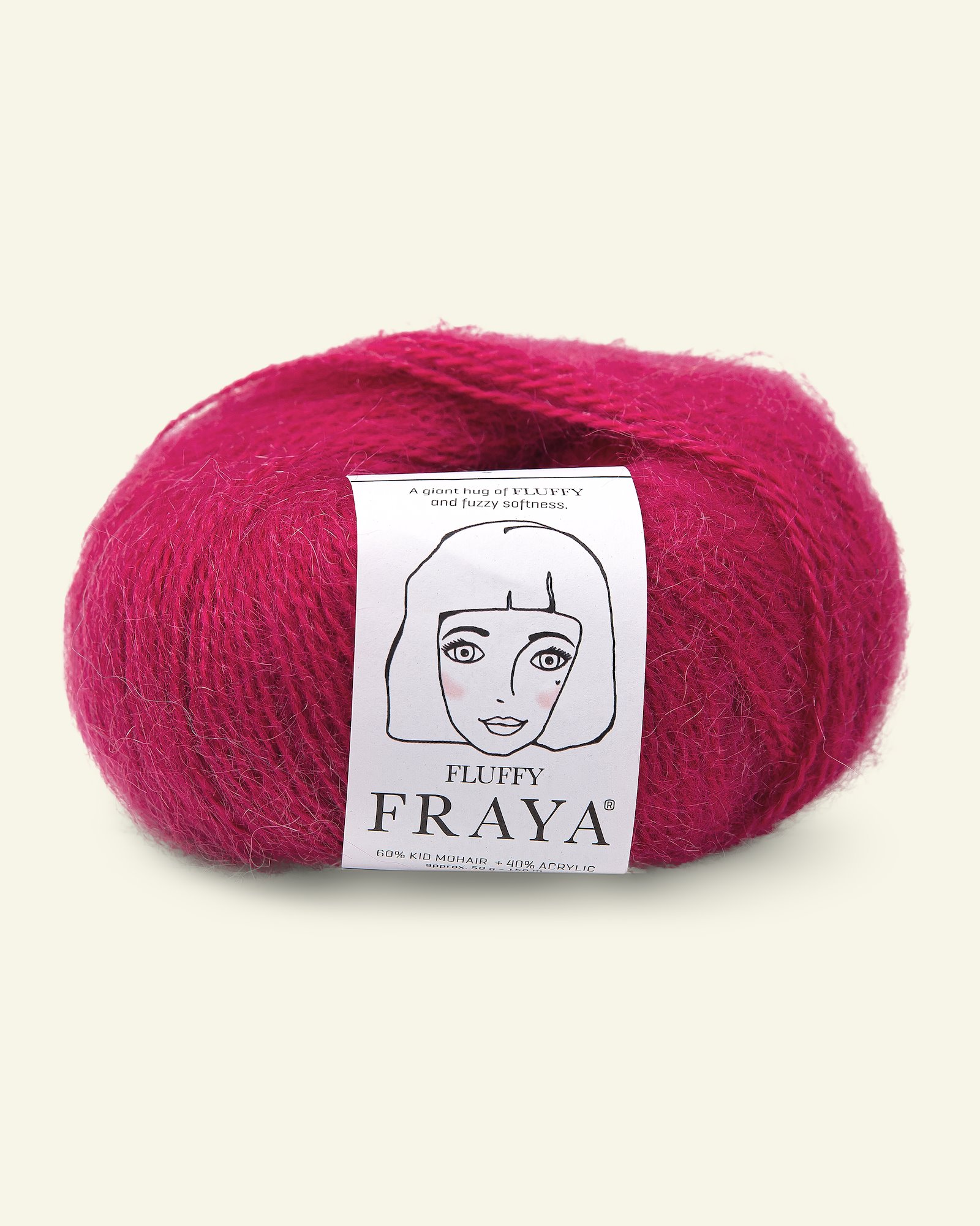 FRAYA, kid mohair mixed yarn "Fluffy", pink 90066310_pack