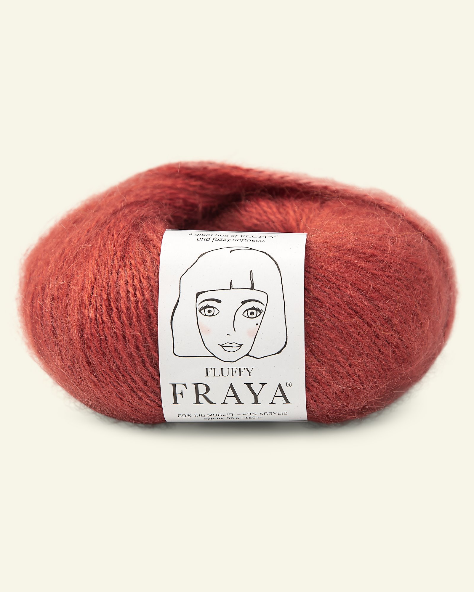 FRAYA, kid mohair mixed yarn "Fluffy", rust 90066345_pack