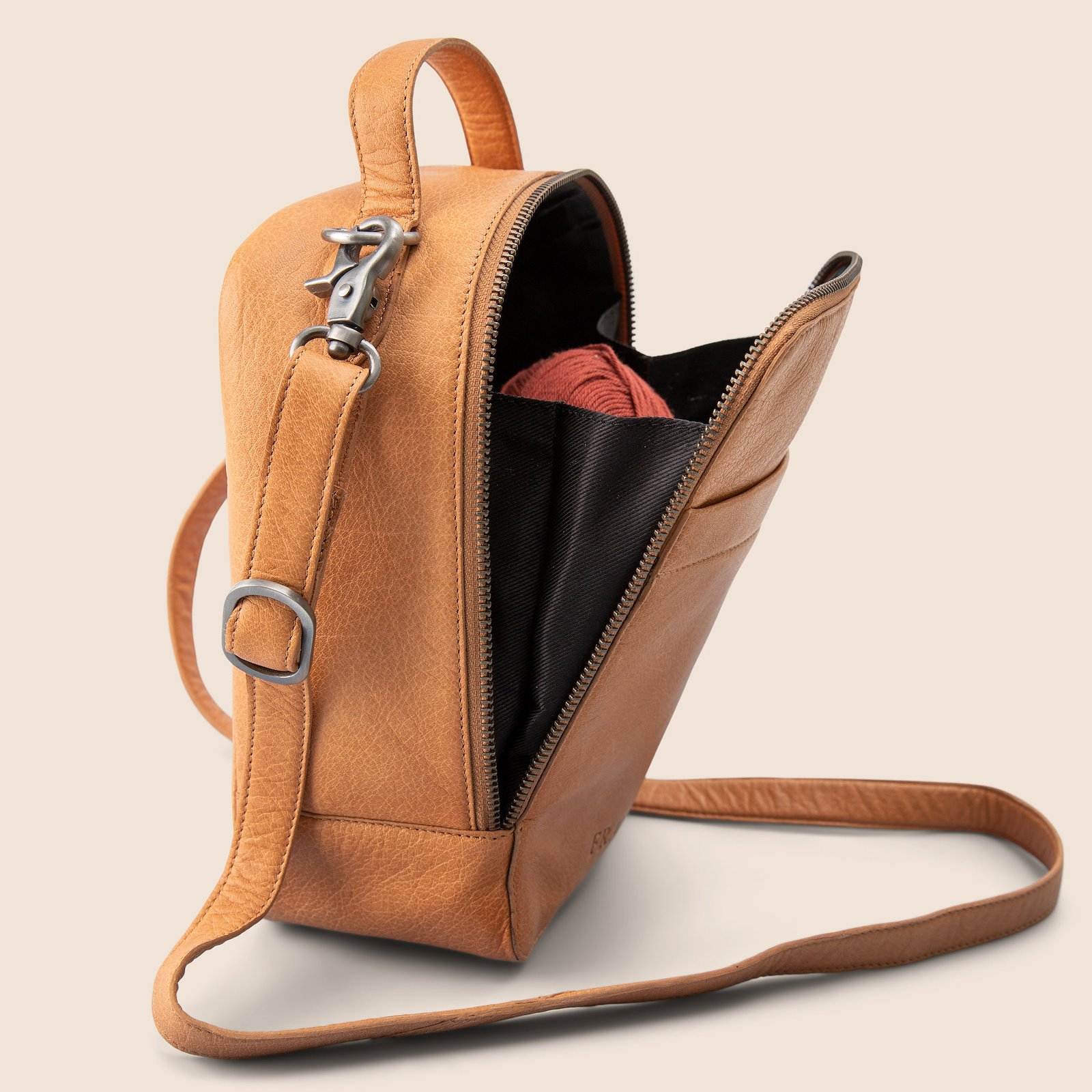 FRAYA læder hækle taske brun | Selfmade® (STOF&STIL)