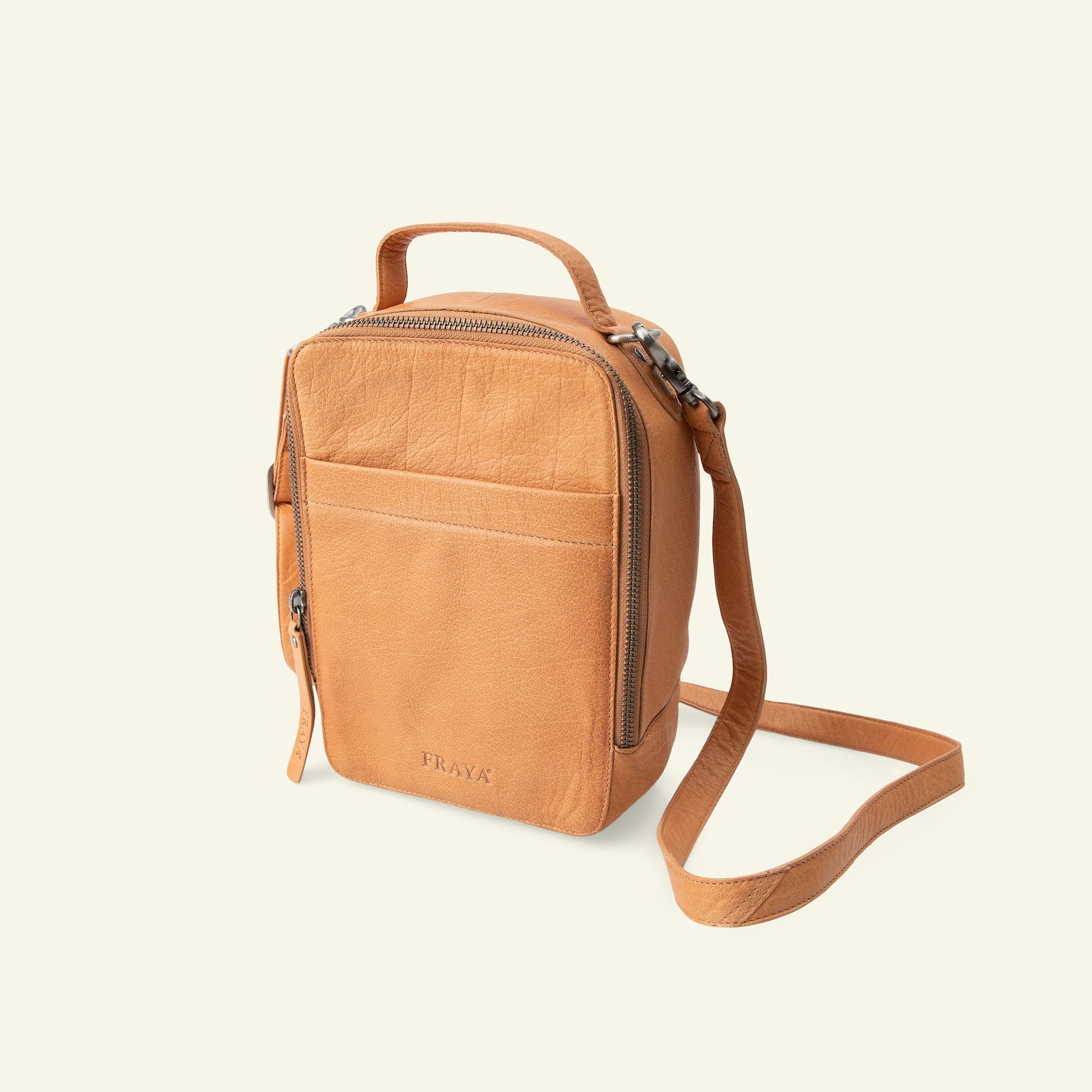 læder hækle taske 16x23cm brun | Selfmade® (STOF&STIL)