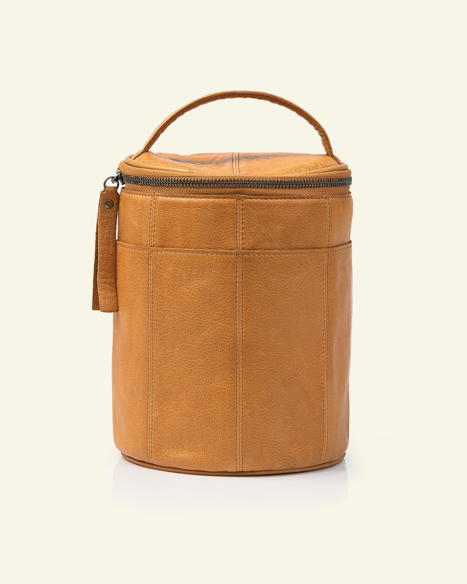 FRAYA leather bag Ø:16xH:21cm brown 96800_pack