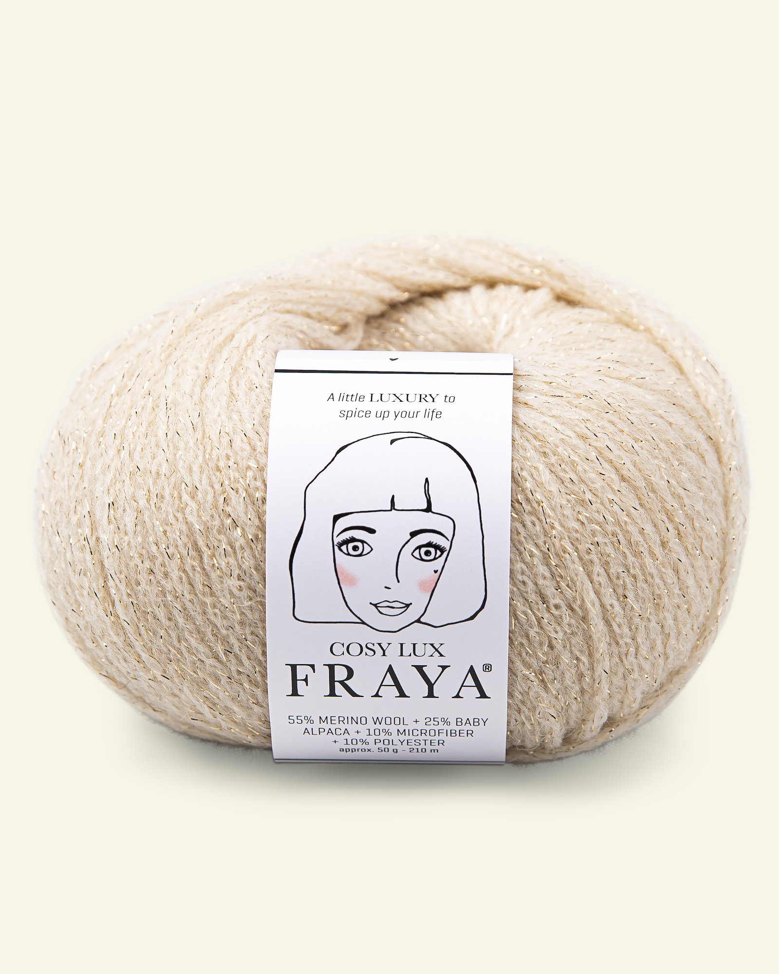 FRAYA, merino blandingsgarn/blow yarn "Cosy Lux", beige 90000030_pack
