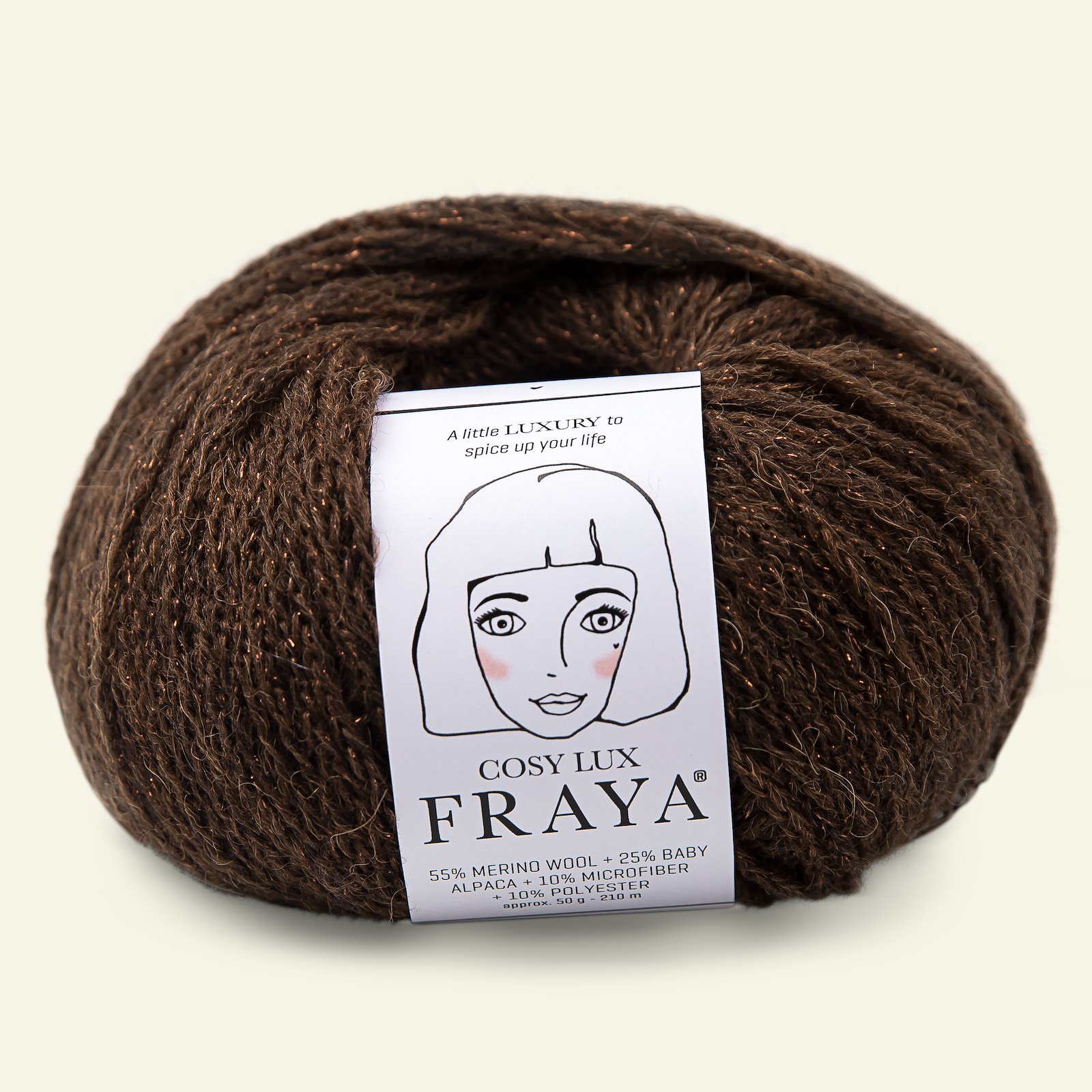 FRAYA, merino blandingsgarn/blow yarn "Cosy Lux", mokka 90000031_pack