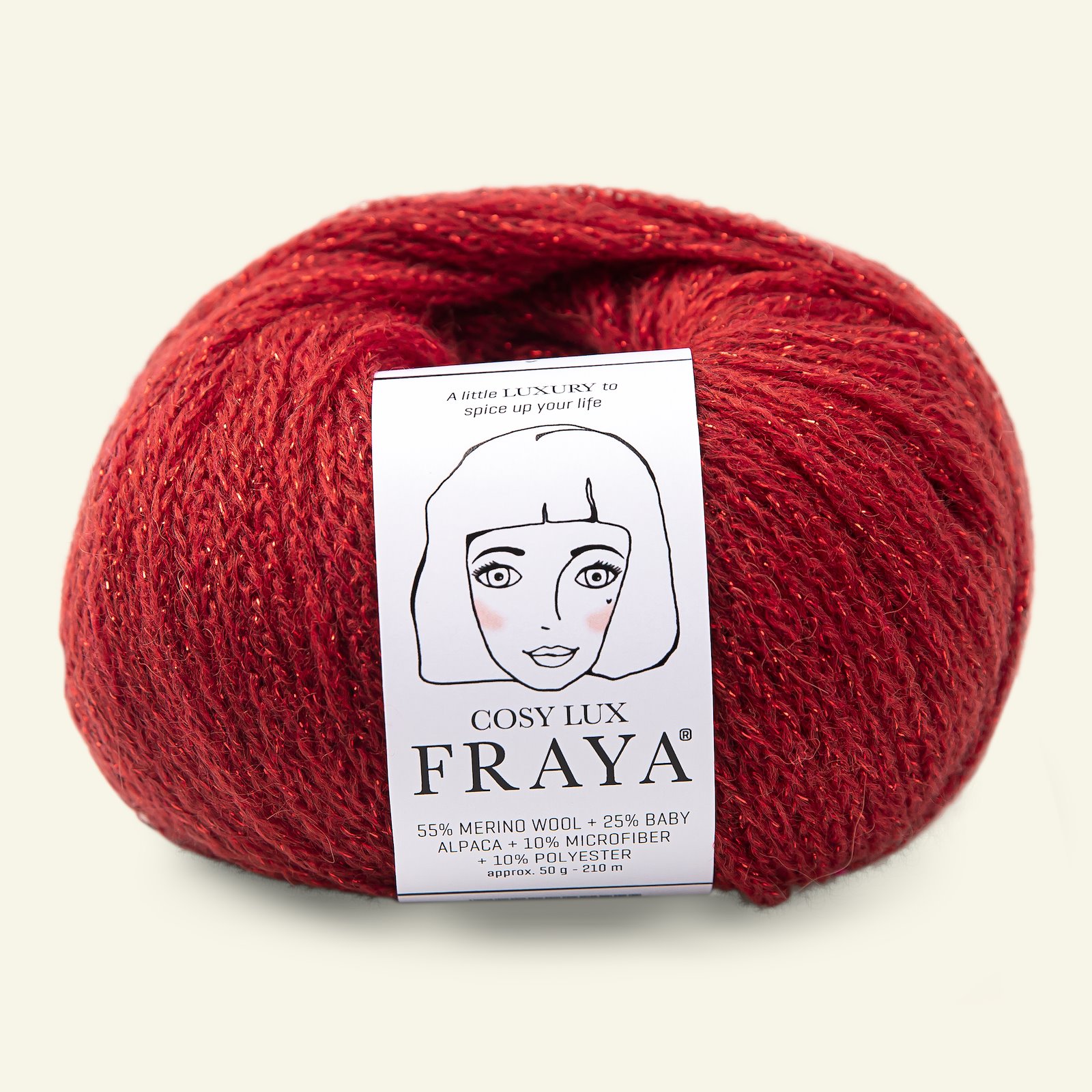 FRAYA, merino blandingsgarn/blow yarn "Cosy Lux", rød 90000032_pack