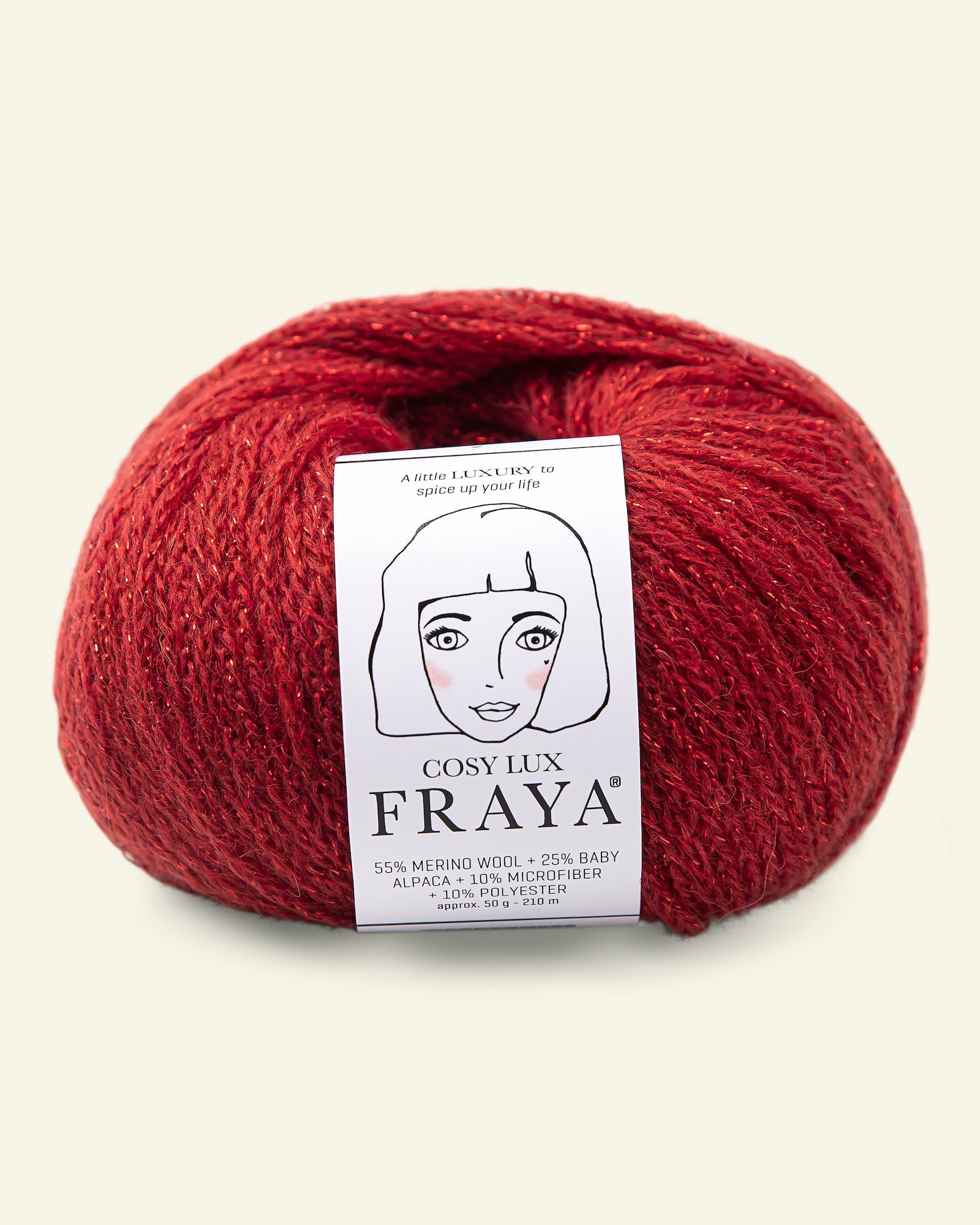 FRAYA, merino blandingsgarn/blow yarn "Cosy Lux", rød 90000032_pack