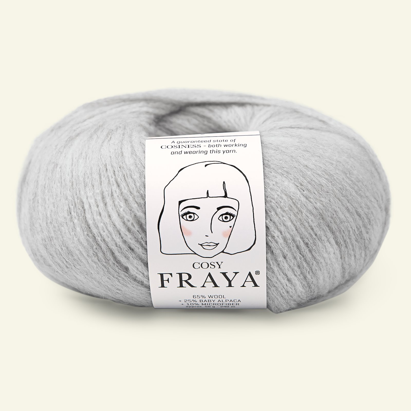FRAYA, merino blandingsgarn/blow yarn "Cosy", lys grå 90000900_pack