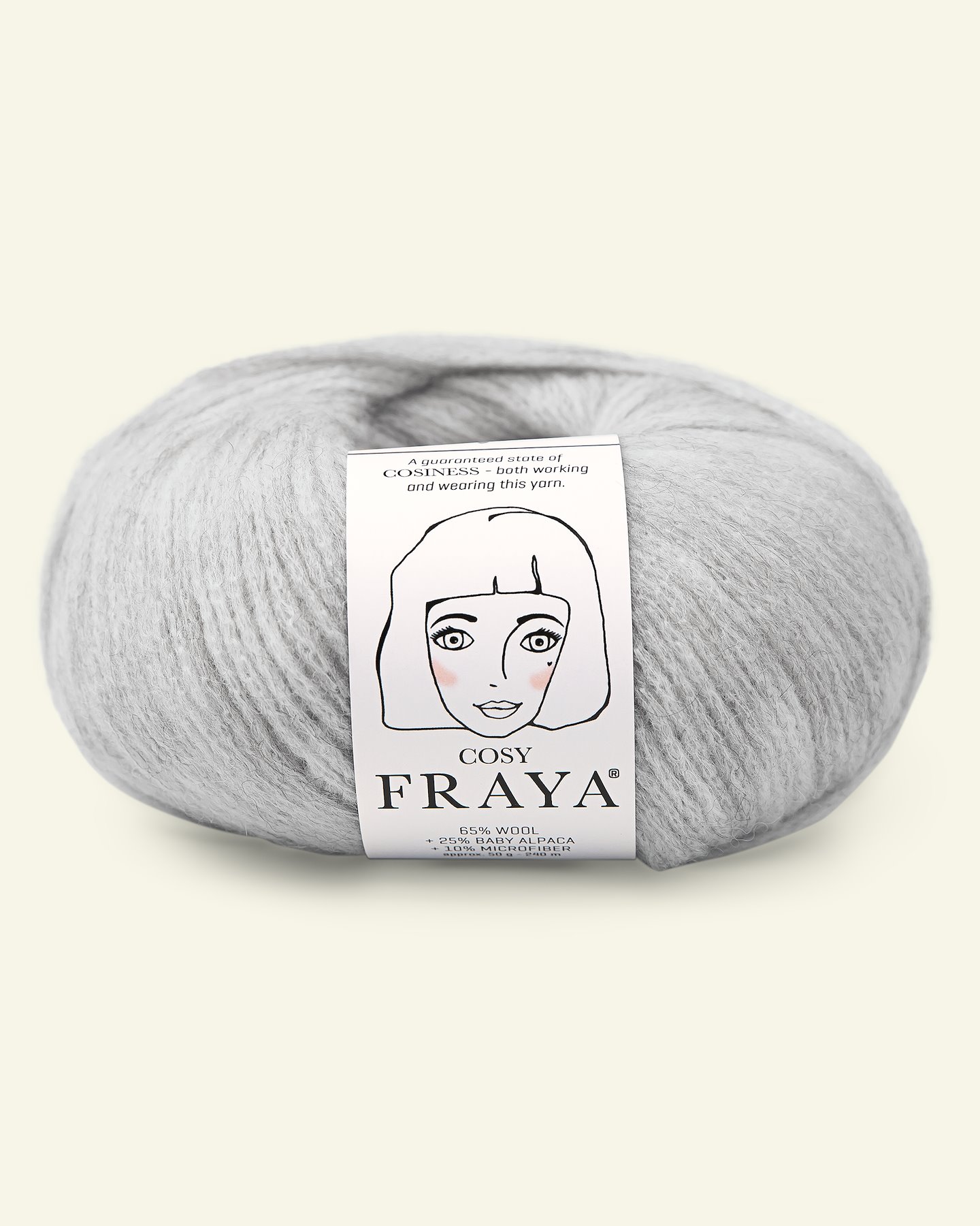 FRAYA, merino blandingsgarn/blow yarn "Cosy", lys grå 90000900_pack