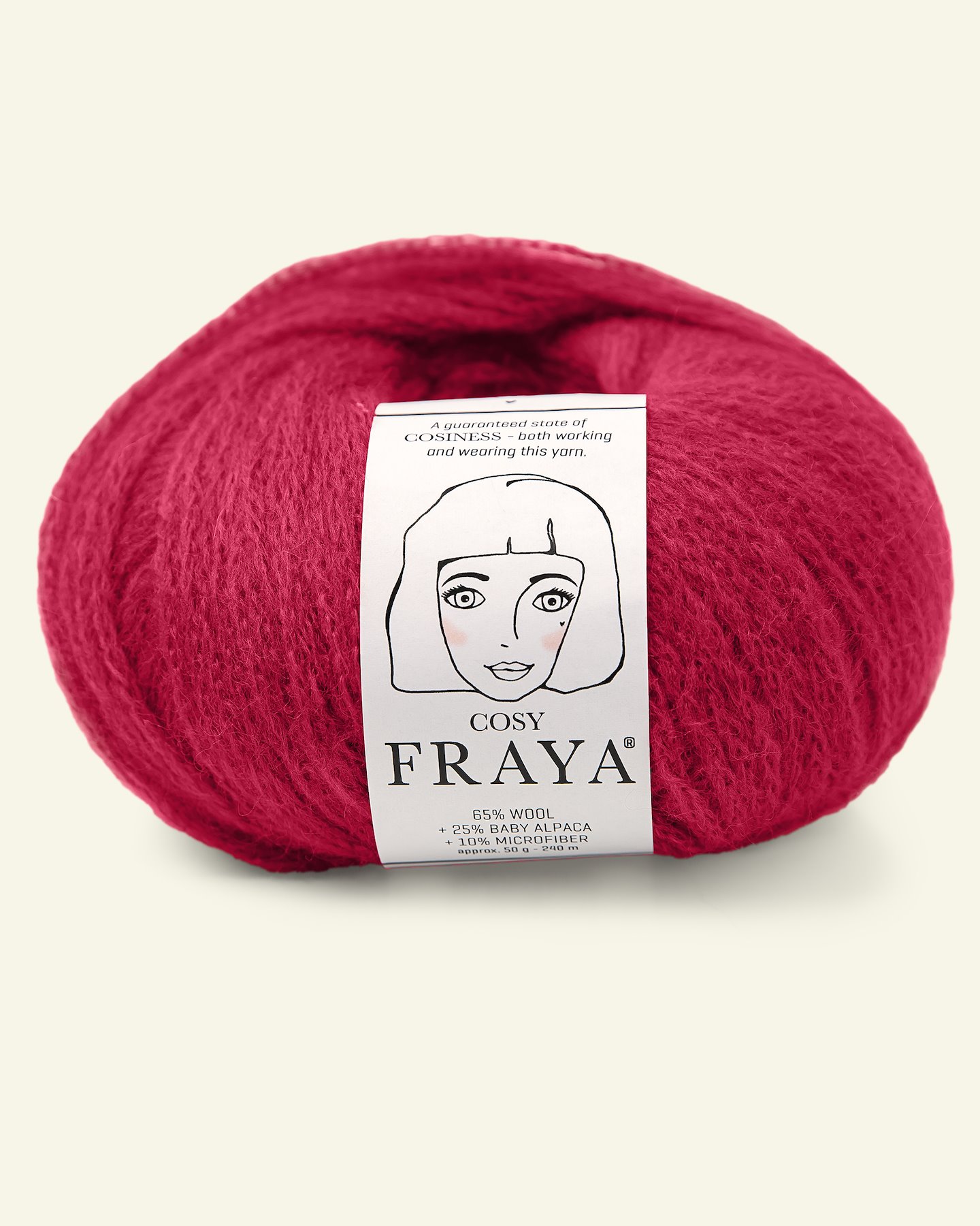 FRAYA, merino blandingsgarn/blow yarn "Cosy", lys vinrød 90000904_pack