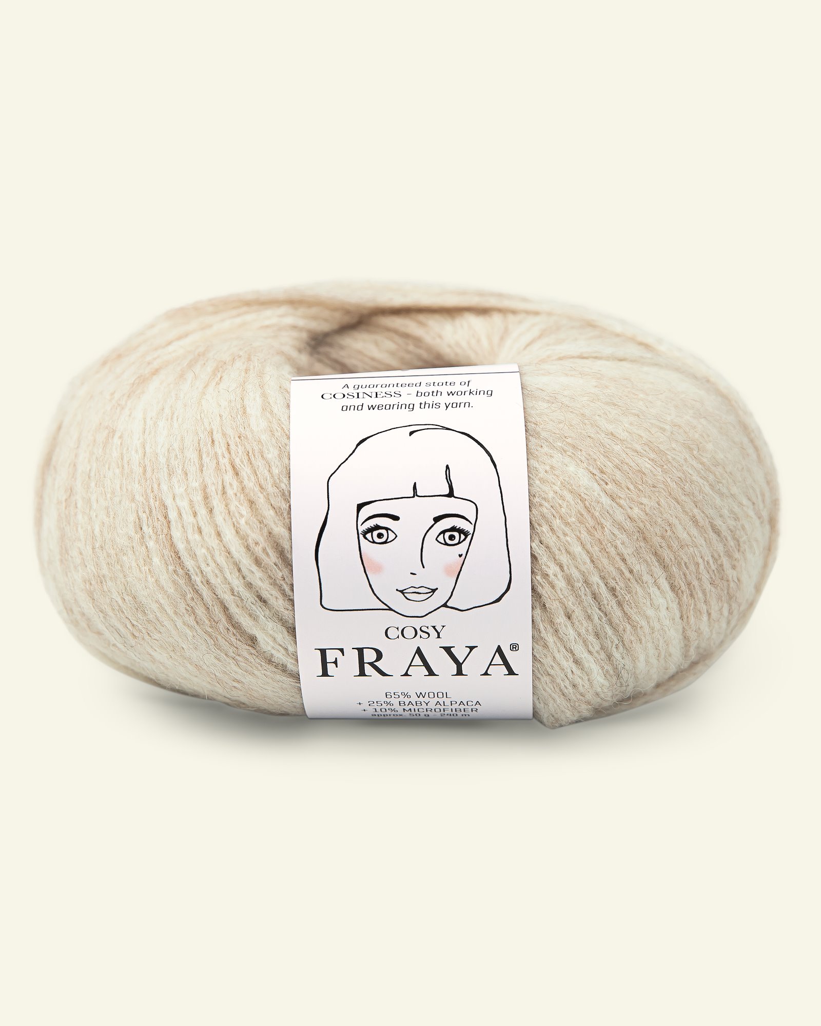 FRAYA, merino blandingsgarn/blow yarn "Cosy", sand melange 90054702_pack