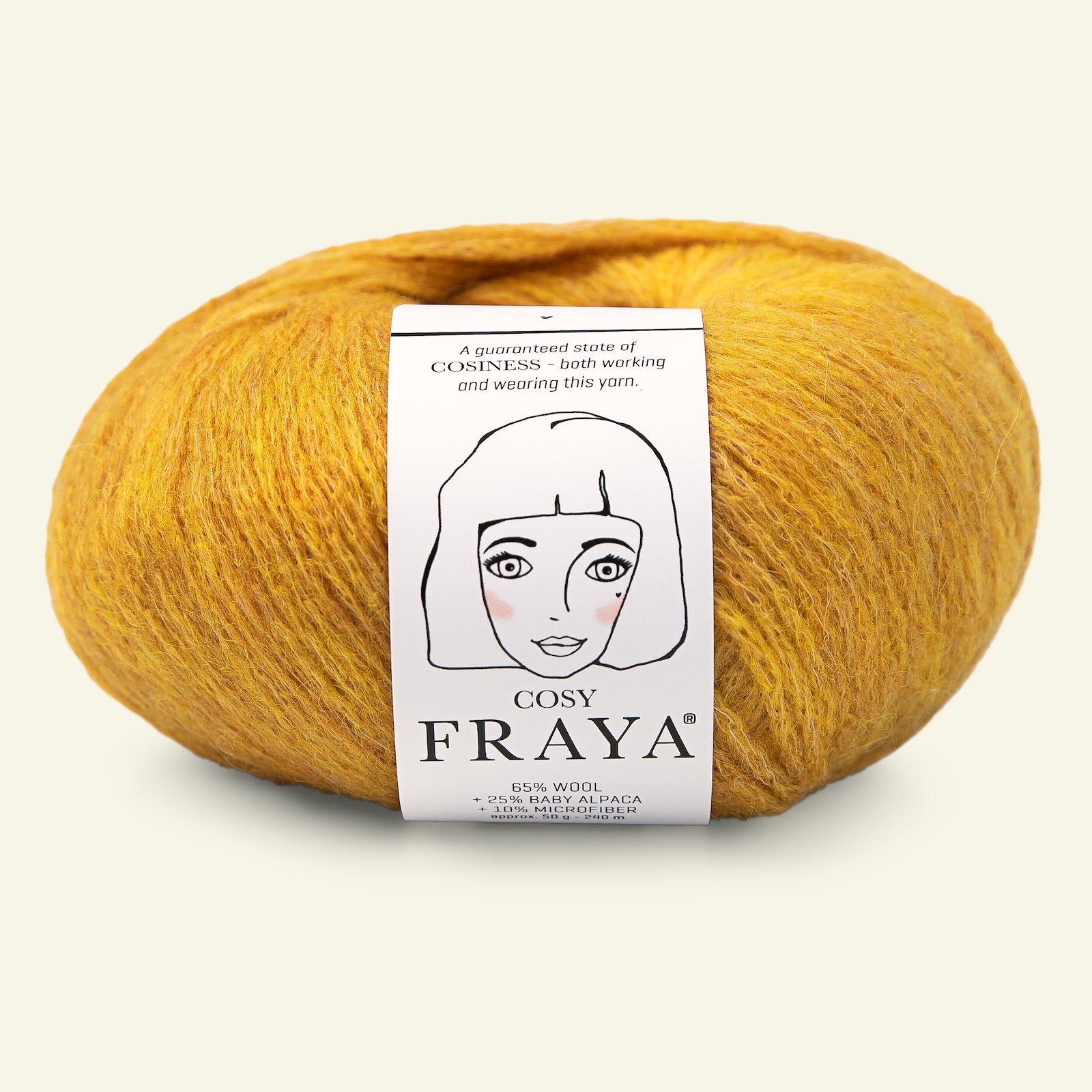 FRAYA, merino mixed yarn/blow yarn "Cosy", curry shift 90054735_pack