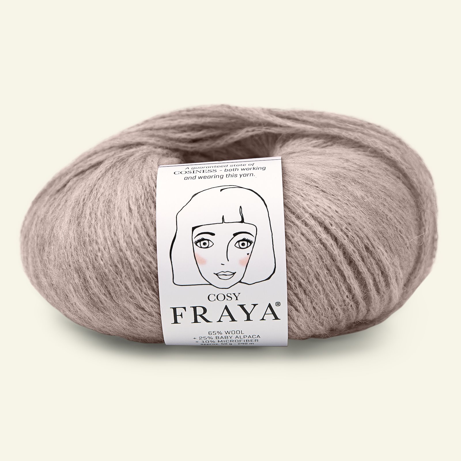FRAYA, merino mixed yarn/blow yarn "Cosy", light beige 90000905_pack