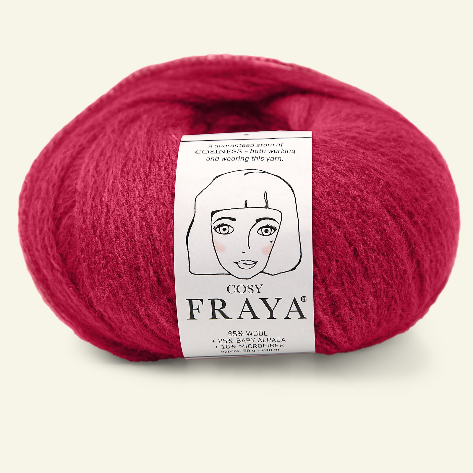FRAYA, merino mixed yarn/blow yarn "Cosy", light winered 90000904_pack