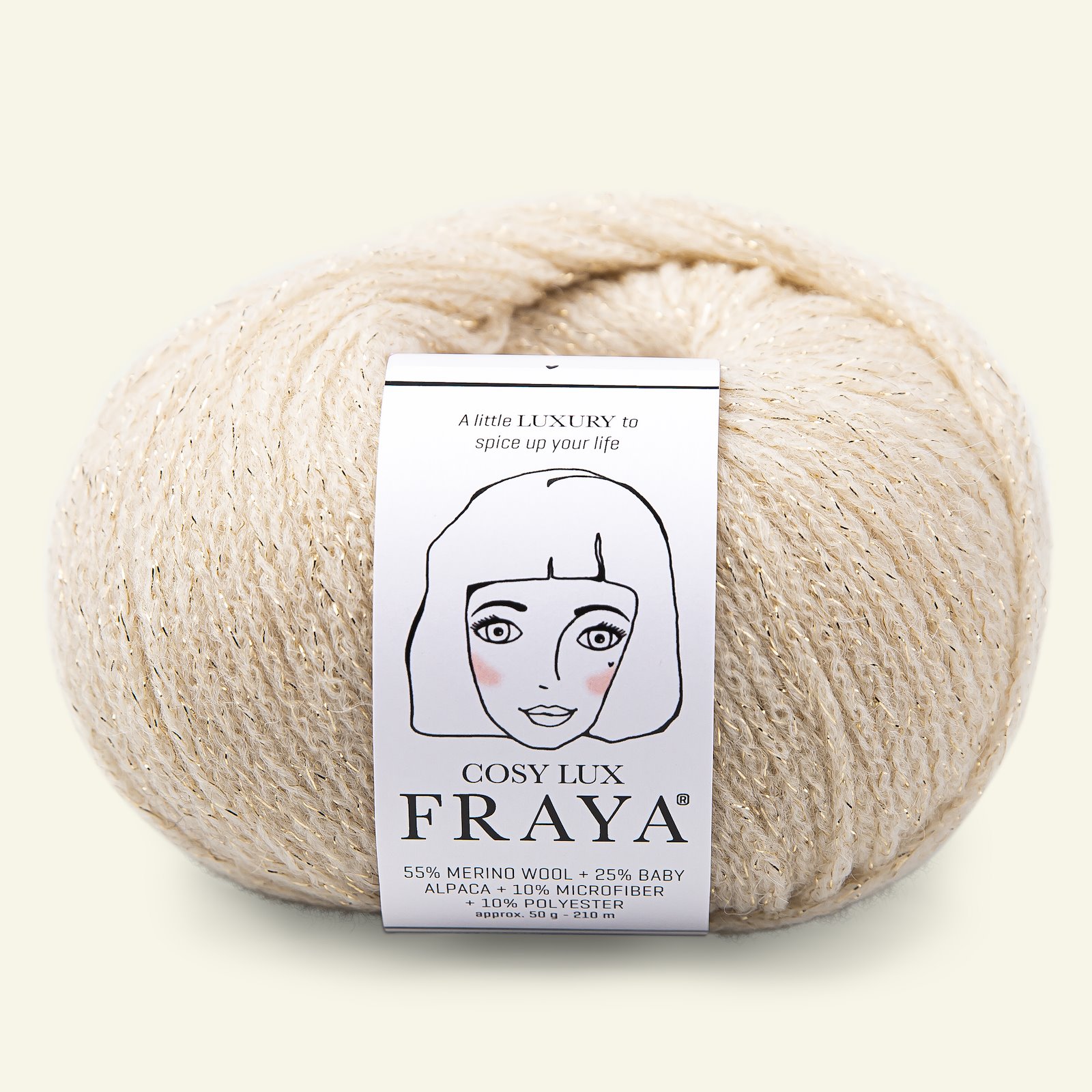 FRAYA, merino mixed yarn/blow yarn "Cosy Lux", beige 90000030_pack