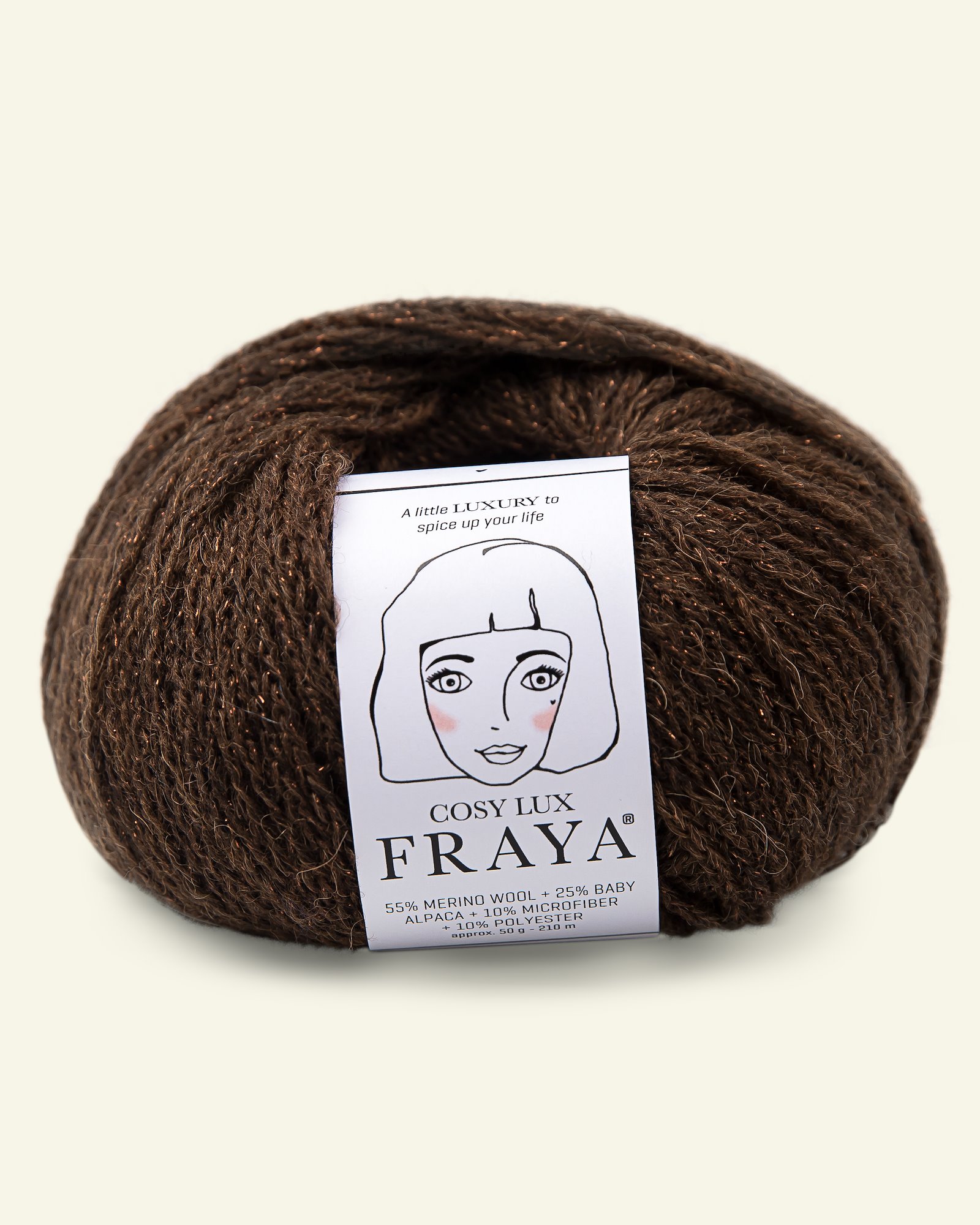 FRAYA, merino mixed yarn/blow yarn "Cosy Lux", mocca 90000031_pack
