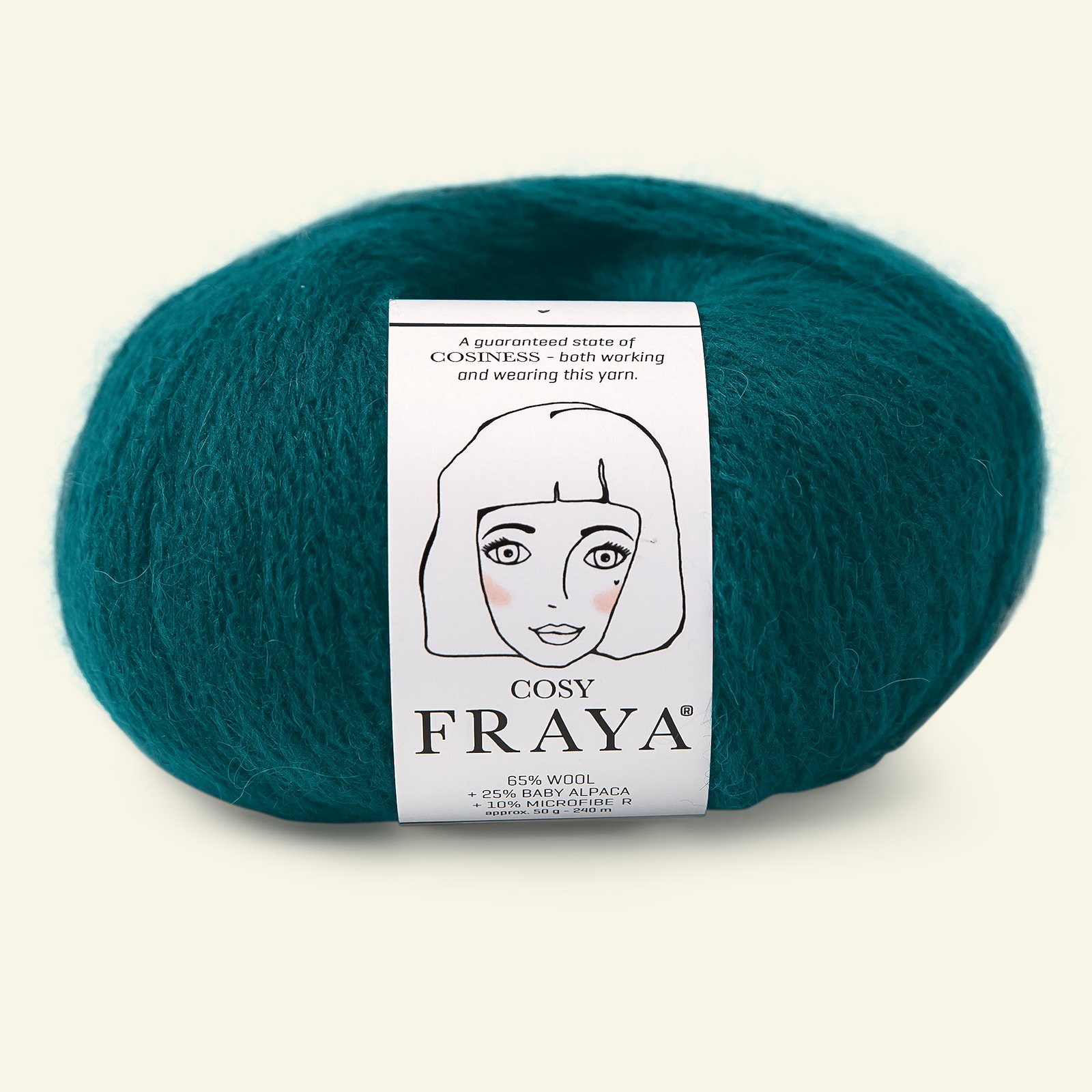 FRAYA, merino mixed yarn/blow yarn "Cosy", petrol green 90000902_pack