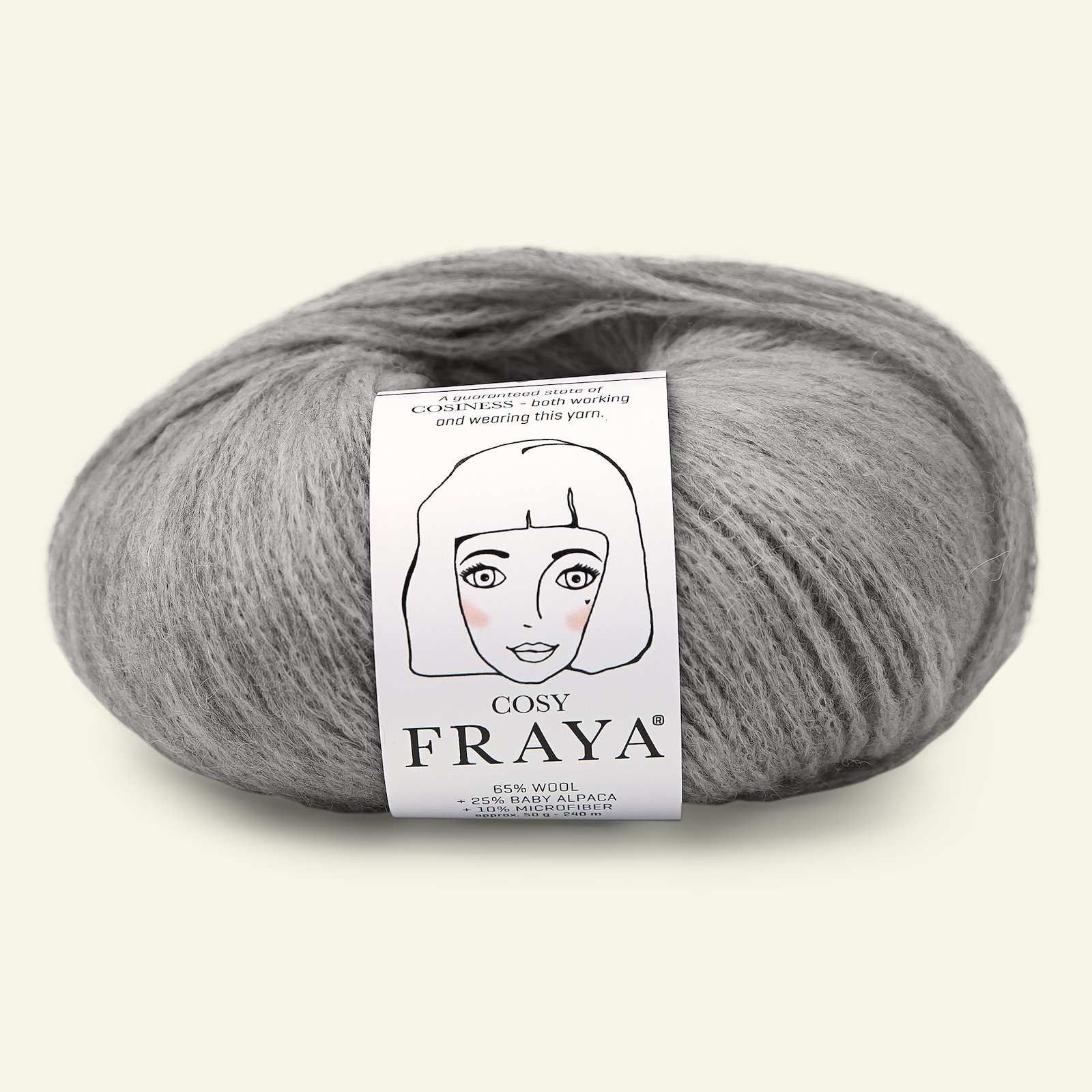 FRAYA, merino mixed yarn, "Cosy", grey 90000899_pack