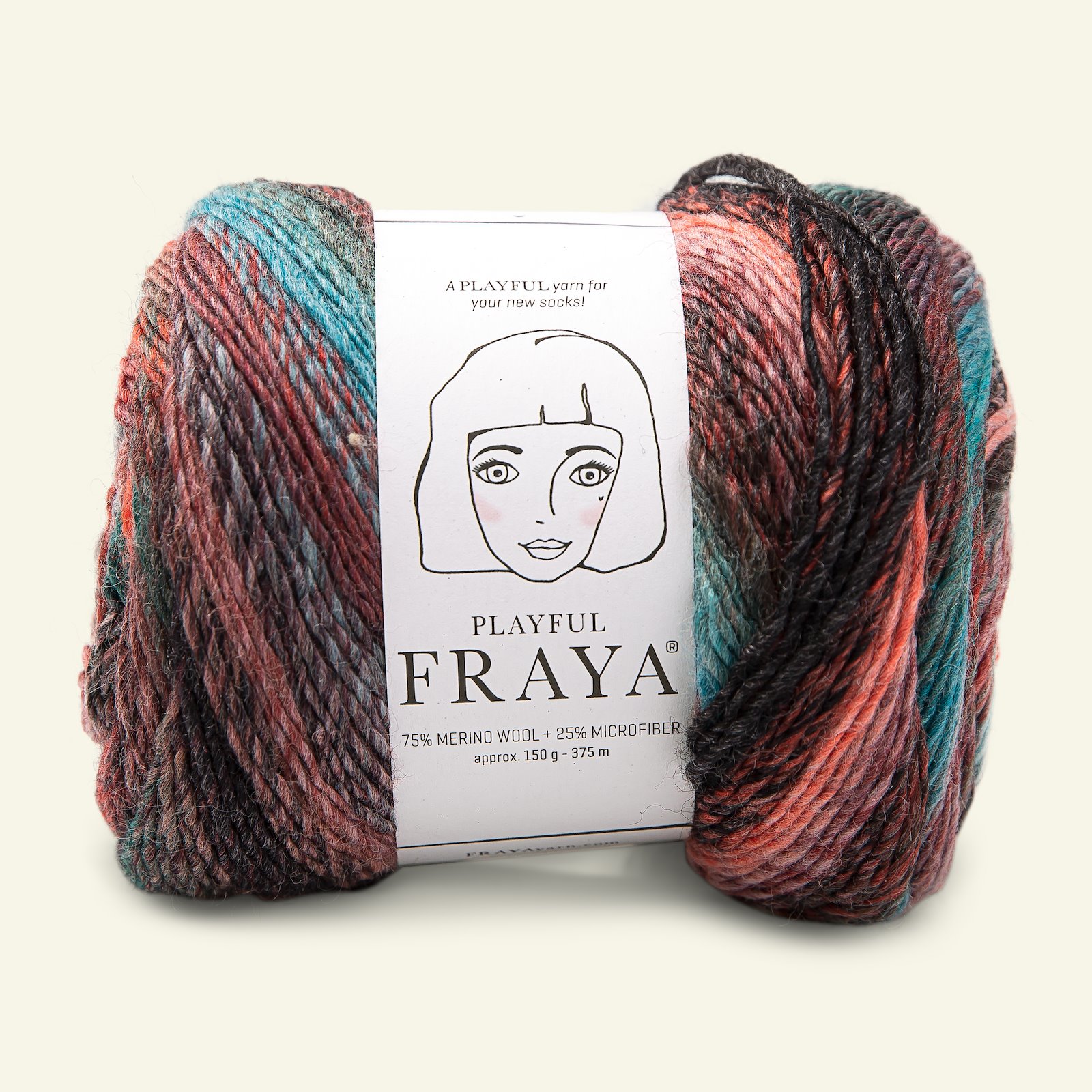 FRAYA, merino mixed yarn "Playful", mocca mix 90000041_pack