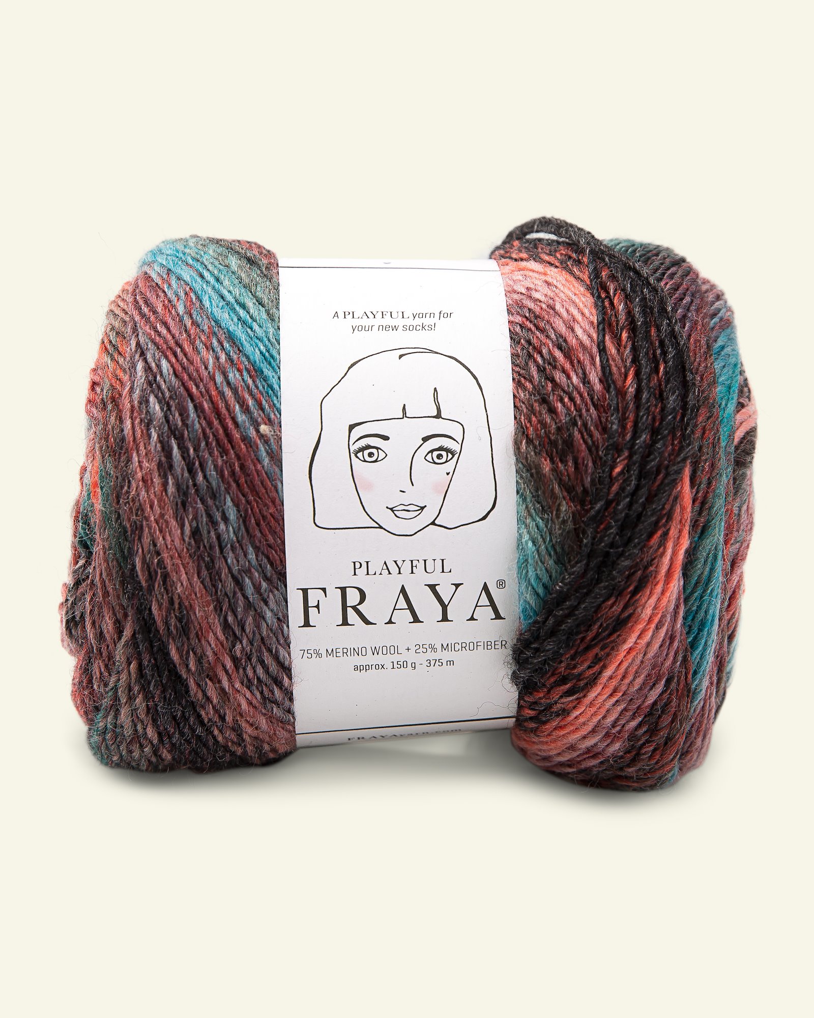 FRAYA, merino mixed yarn "Playful", mocca mix 90000041_pack