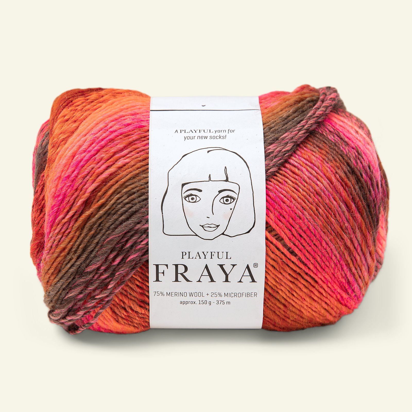 FRAYA, merino mixed yarn "Playful", neon pink mix 90000105_pack.png