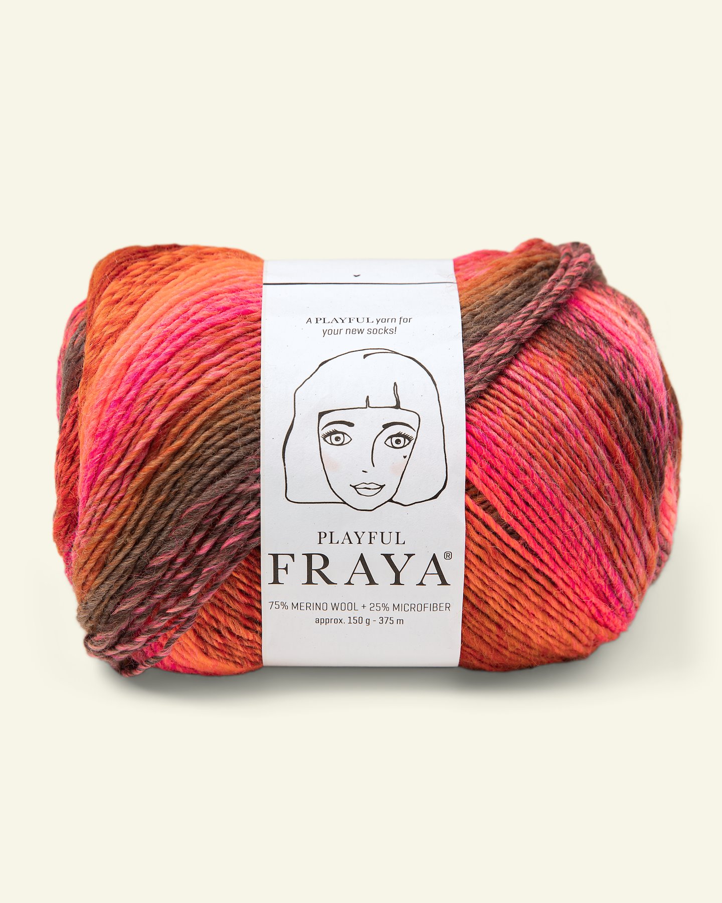 FRAYA, merino mixed yarn "Playful", neon pink mix 90000105_pack