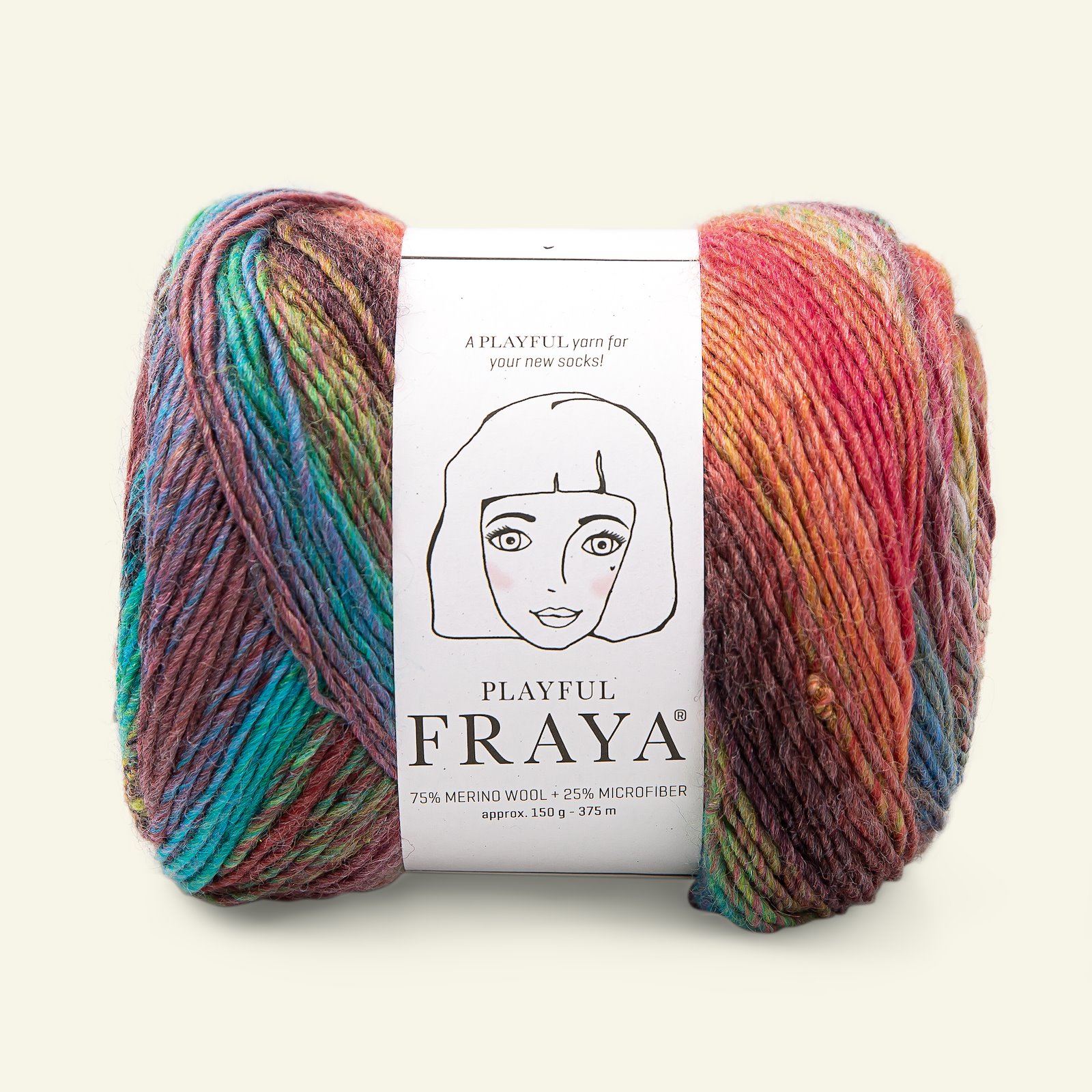 FRAYA, merino mixed yarn "Playful", pink mix 90000042_pack