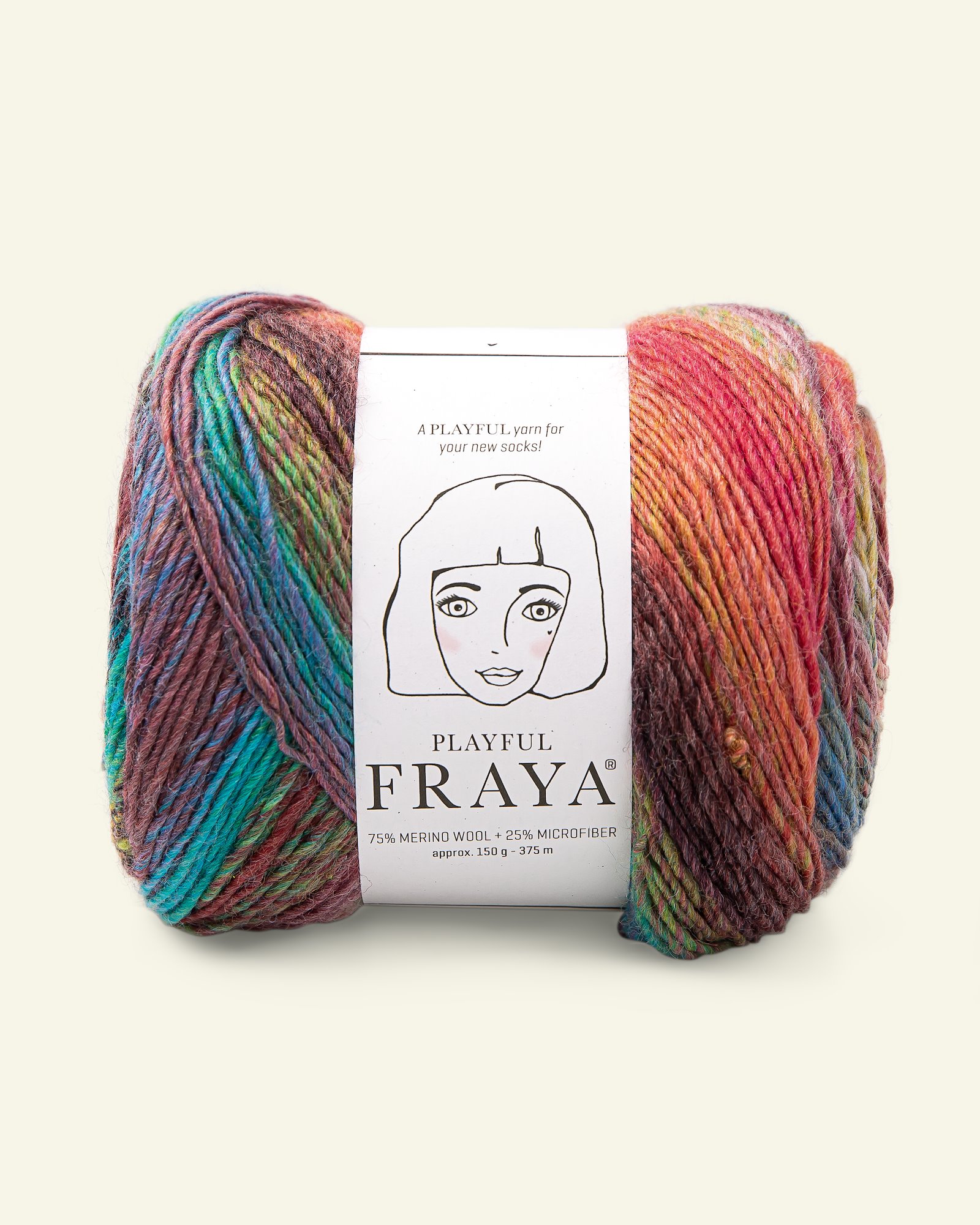 FRAYA, merino mixed yarn "Playful", pink mix 90000042_pack