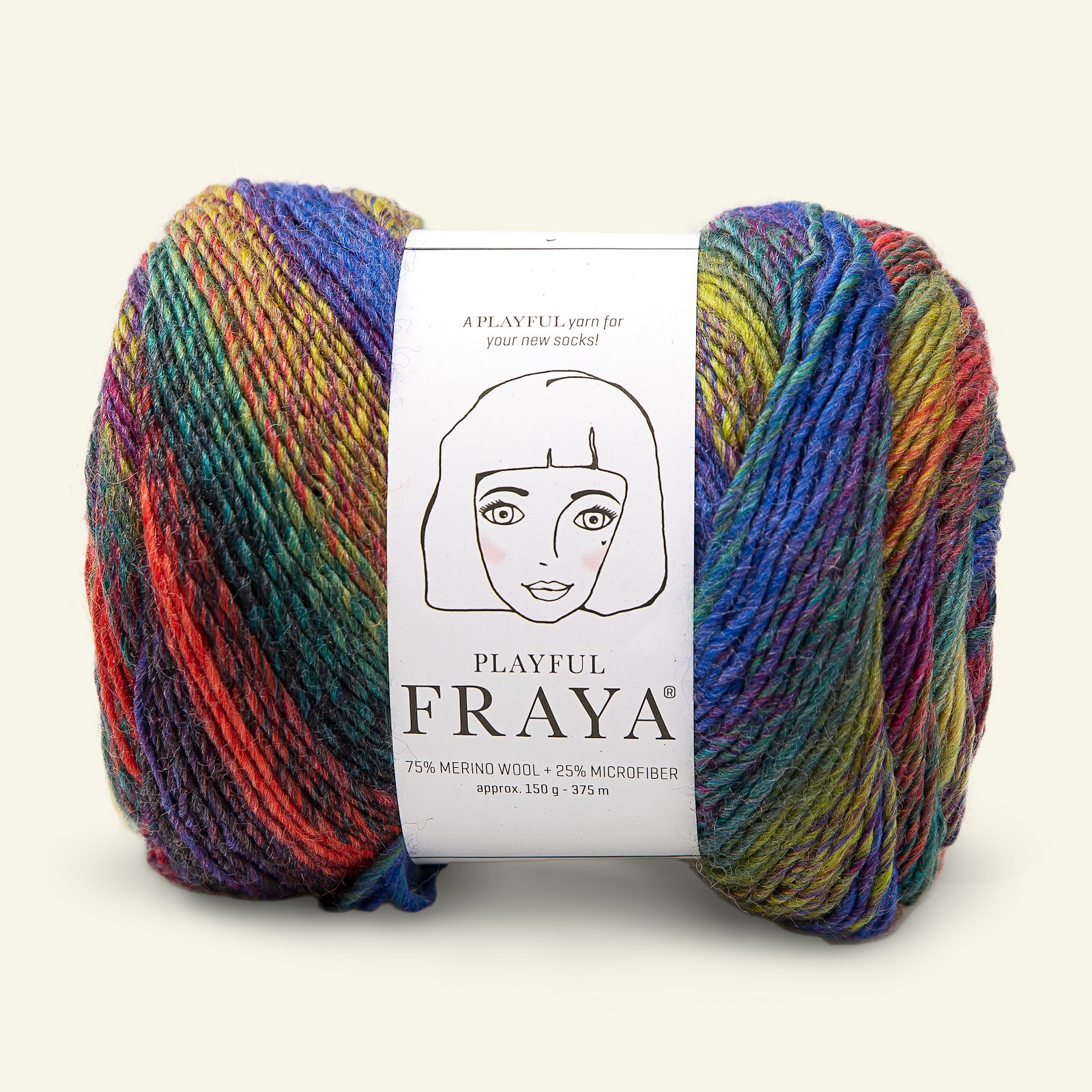 FRAYA, merino mixed yarn "Playful", yellow mix 90000044_pack