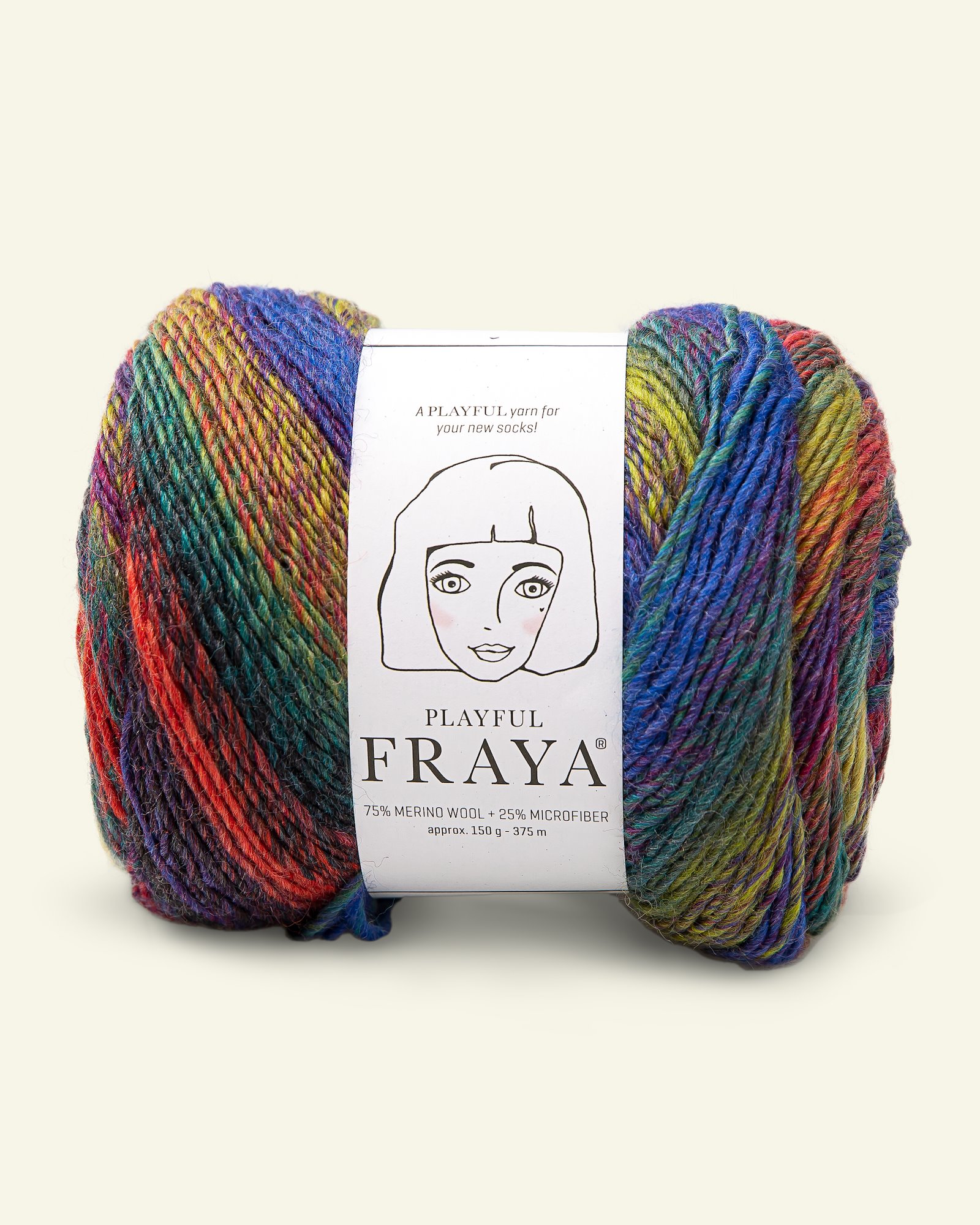 FRAYA, merino mixed yarn "Playful", yellow mix 90000044_pack