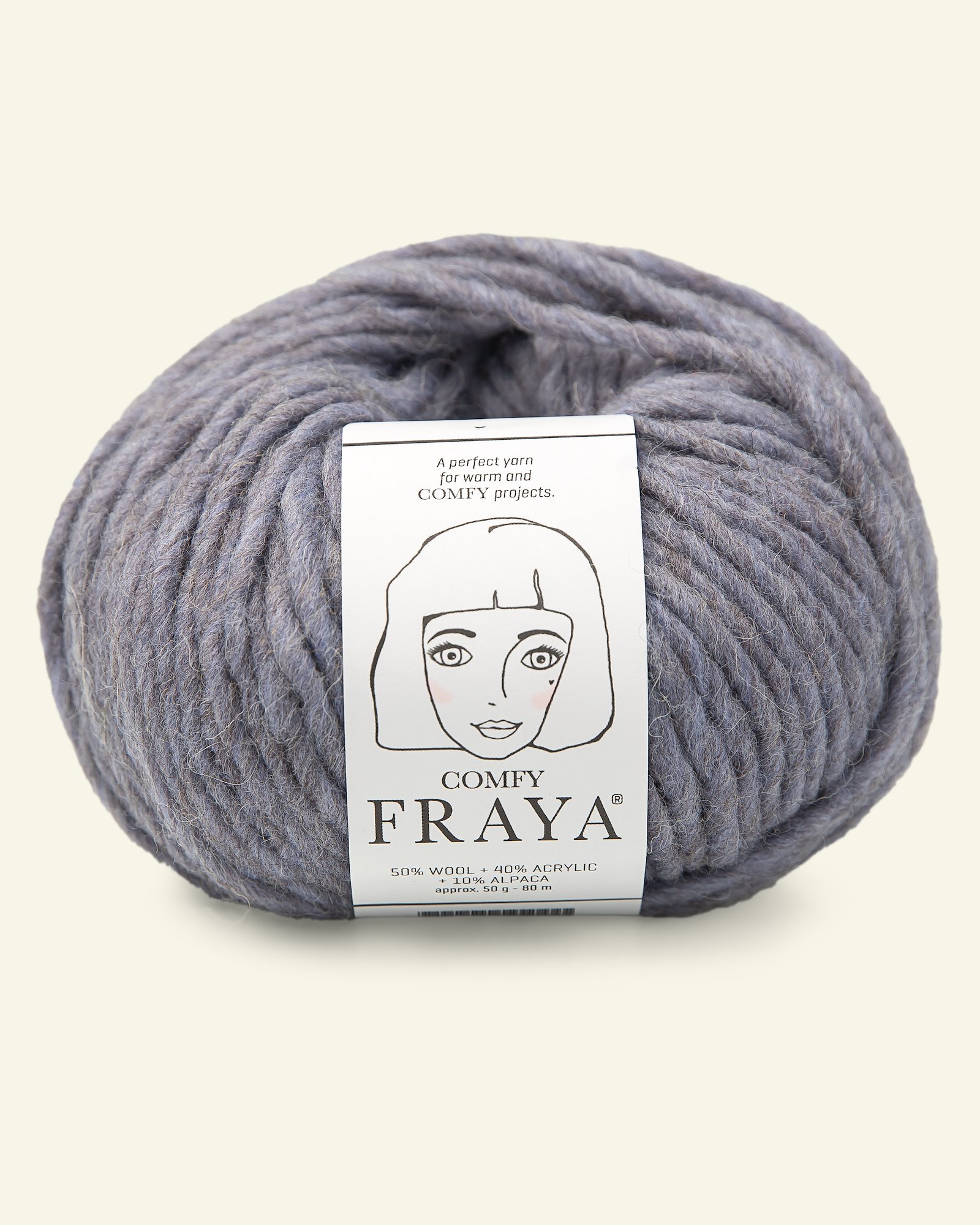 FRAYA, Mischgarn mit Wolle "Comfy", Blaugrau 90054831_pack