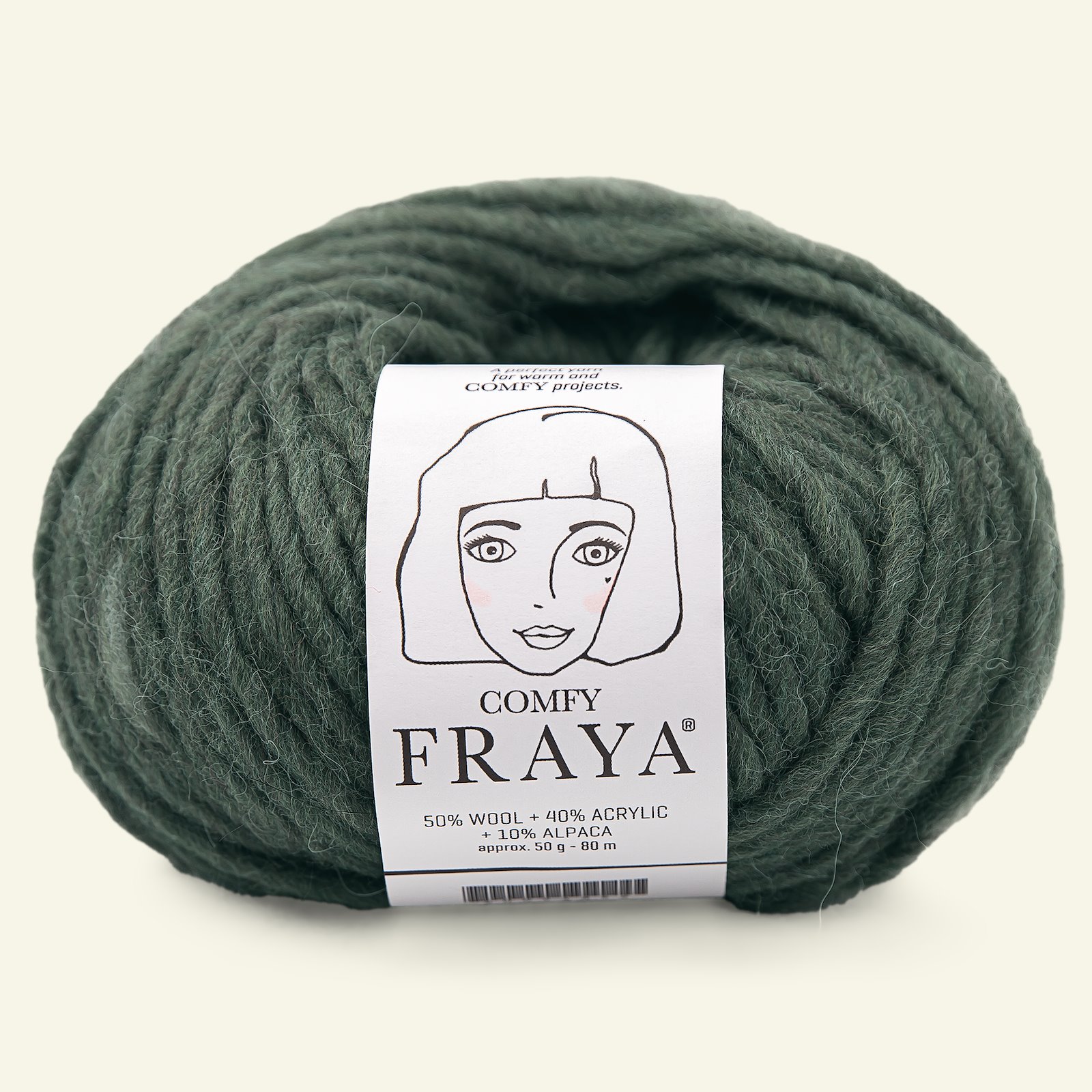 FRAYA, Mischgarn mit Wolle "Comfy", graugrün 90000948_pack