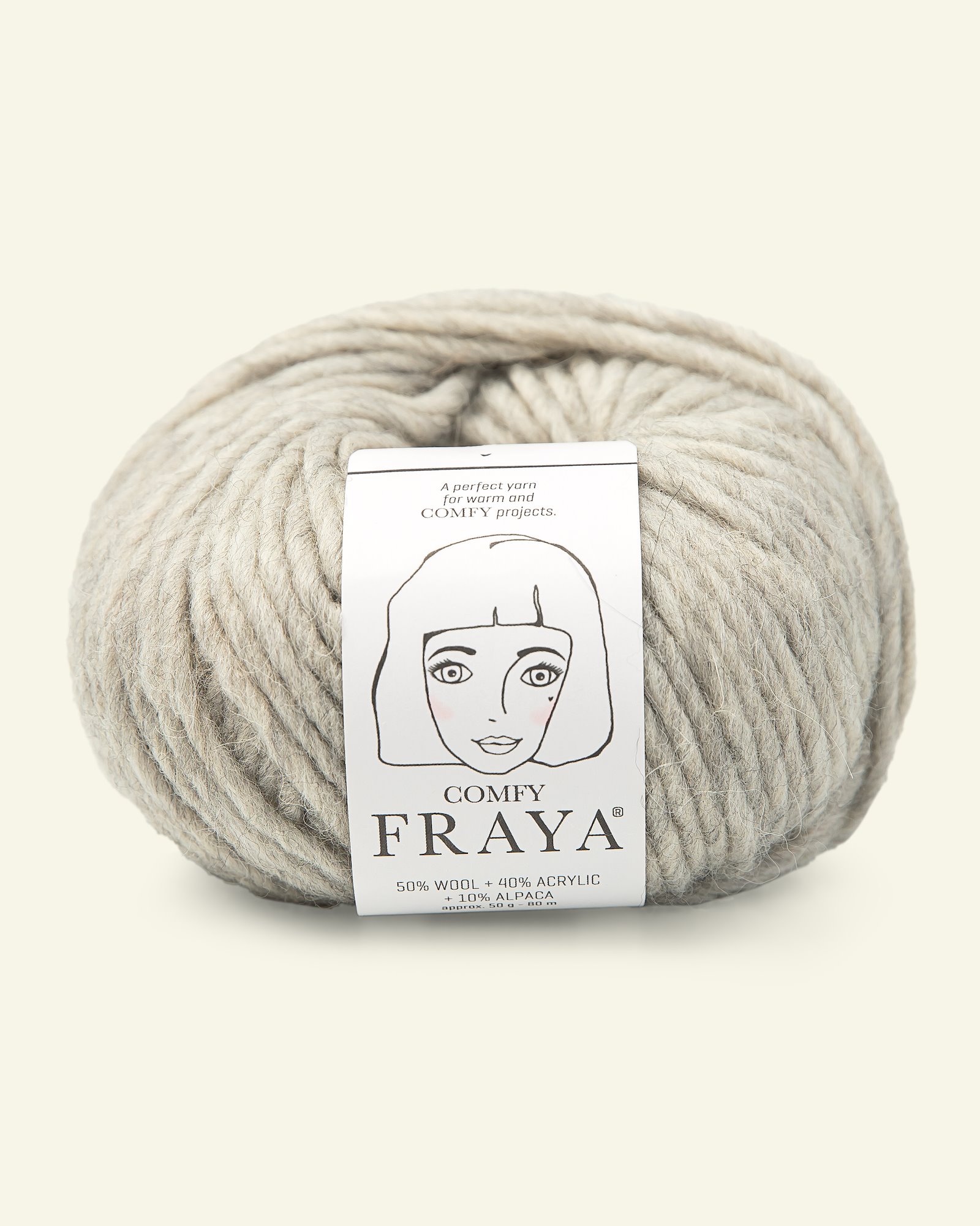 FRAYA, Mischgarn mit Wolle "Comfy", Hellgrau 90054840_pack