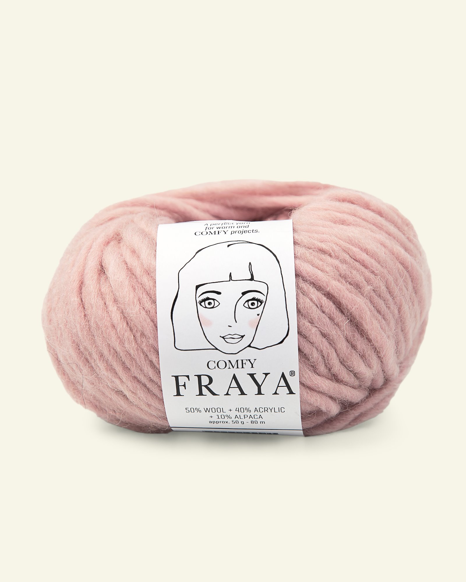 FRAYA, Mischgarn mit Wolle "Comfy", Puder 90054838_pack