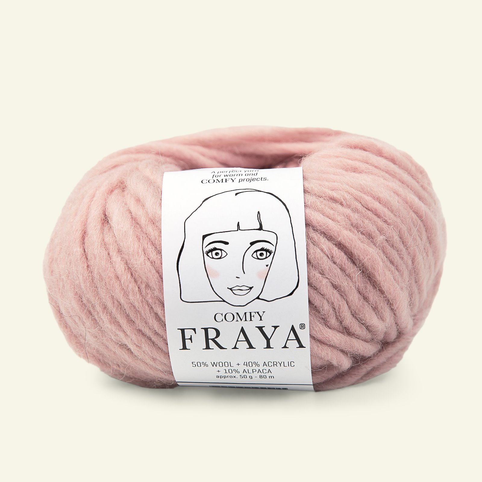 FRAYA, Mischgarn mit Wolle "Comfy", Puder 90054838_pack