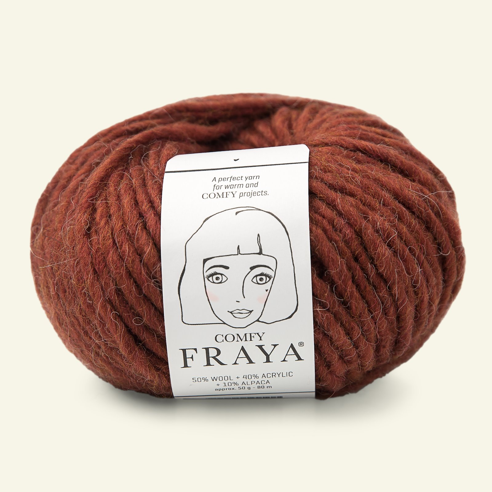 FRAYA, Mischgarn mit Wolle "Comfy", Rost 90054845_pack
