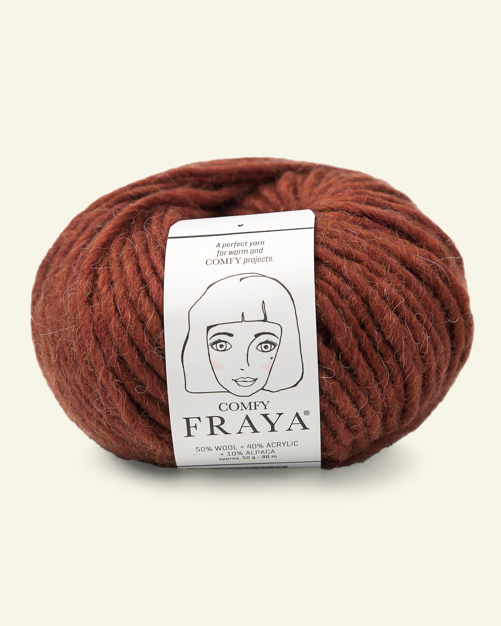 FRAYA, Mischgarn mit Wolle "Comfy", Rost 90054845_pack