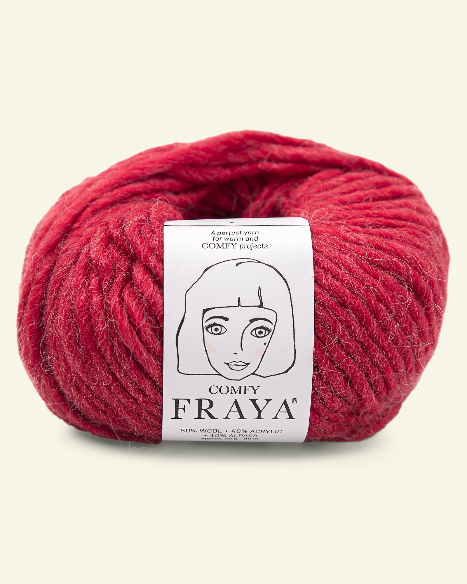 FRAYA, Mischgarn mit Wolle "Comfy", Rot 90054811_pack