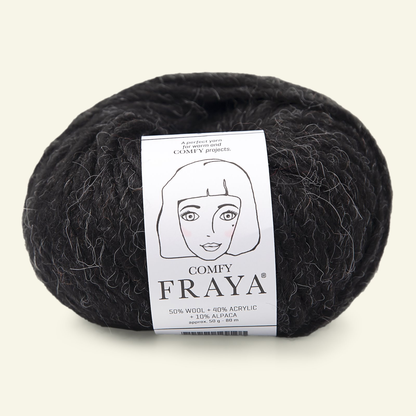 FRAYA, Mischgarn mit Wolle "Comfy", Schwarz 90054843_pack