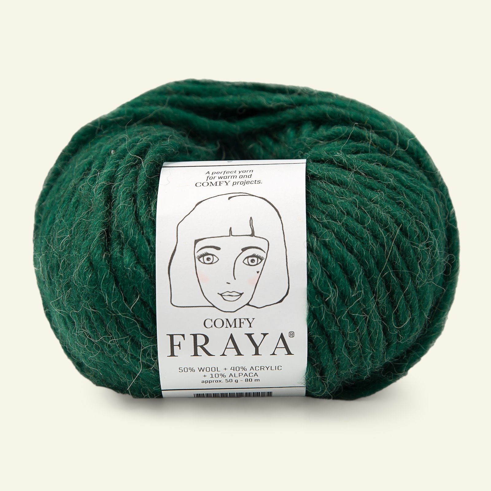 FRAYA, Mischgarn mit Wolle "Comfy", Smaragdgrün 90054853_pack